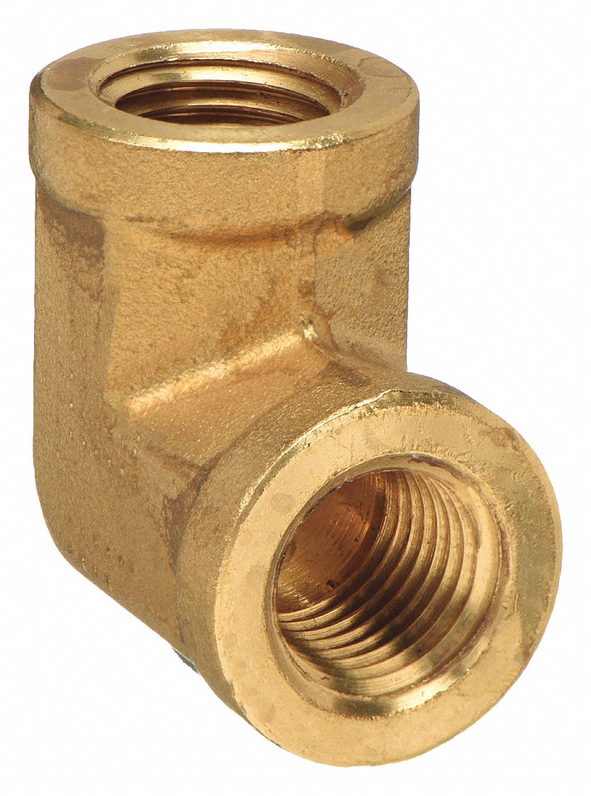 90 °  FORGED ELBOW: BRASS, ⅛ IN X ⅛ IN FITTING PIPE SIZE, FEMALE NPT X FEMALE NPT