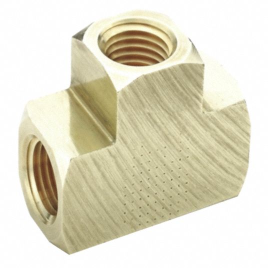 PARKER Extruded Tee: Brass, 1/2 in x 1/2 in x 1/2 in Fitting Pipe Size ...