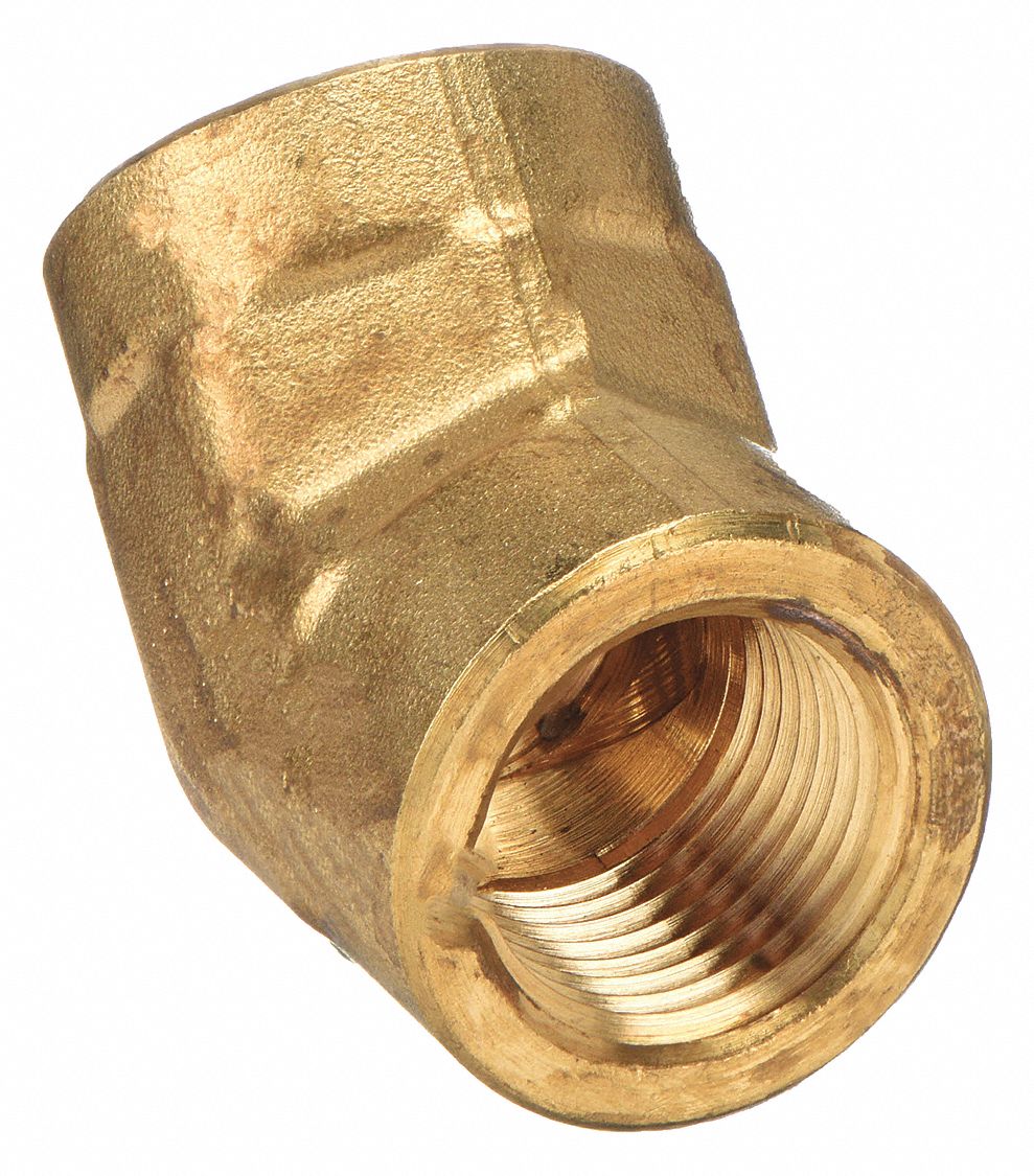 COUDE FORGÉ, RACCORD 1/2 PO X 1/2 PO, NPT X NPT, LONGUEUR 7/8 PO, LAITON, 1 000 LB/PO2, LAITON