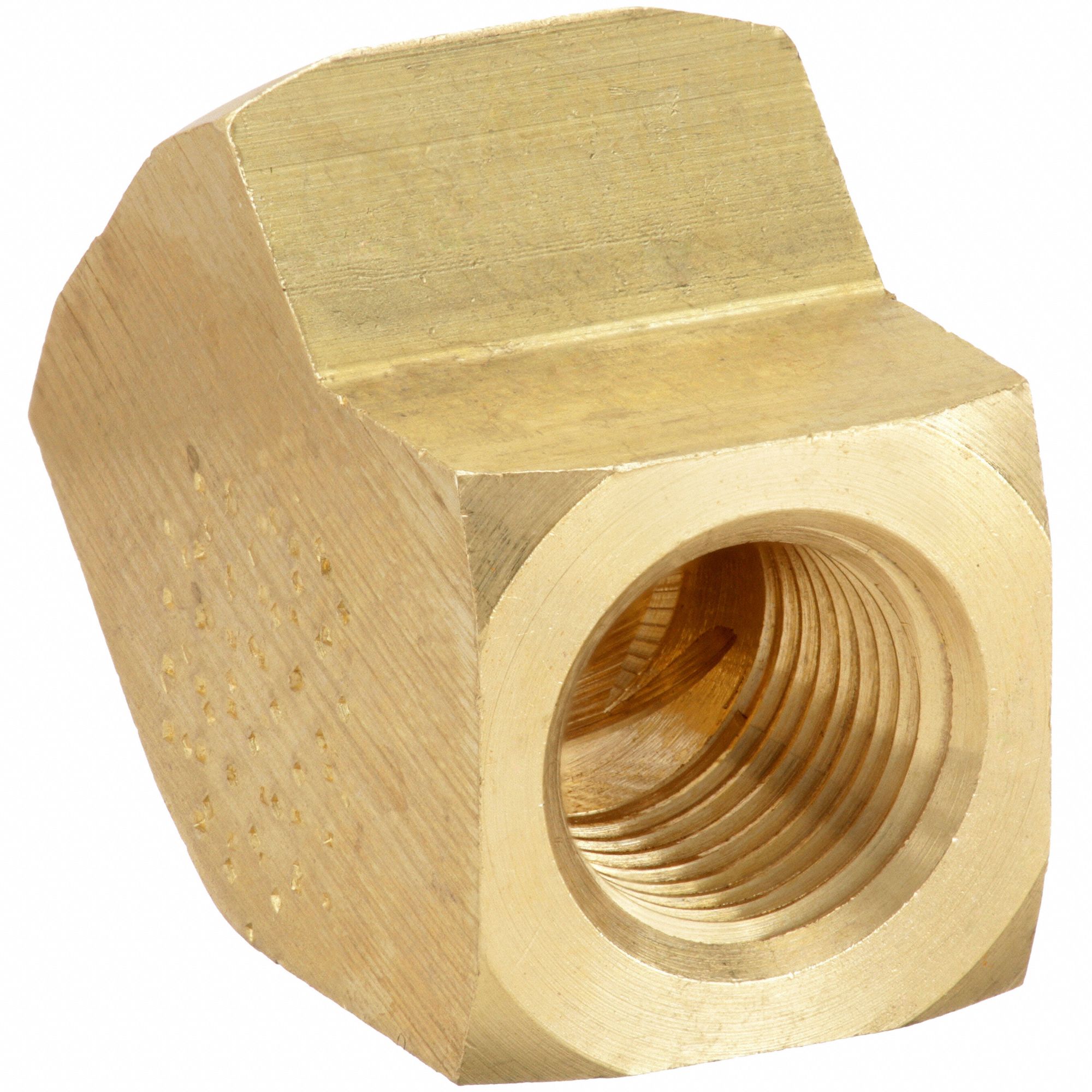 45° Elbow: Brass, 1/8 in x 1/8 in Fitting Pipe Size, Female NPT x Female NPT, 3/8 in Overall Lg