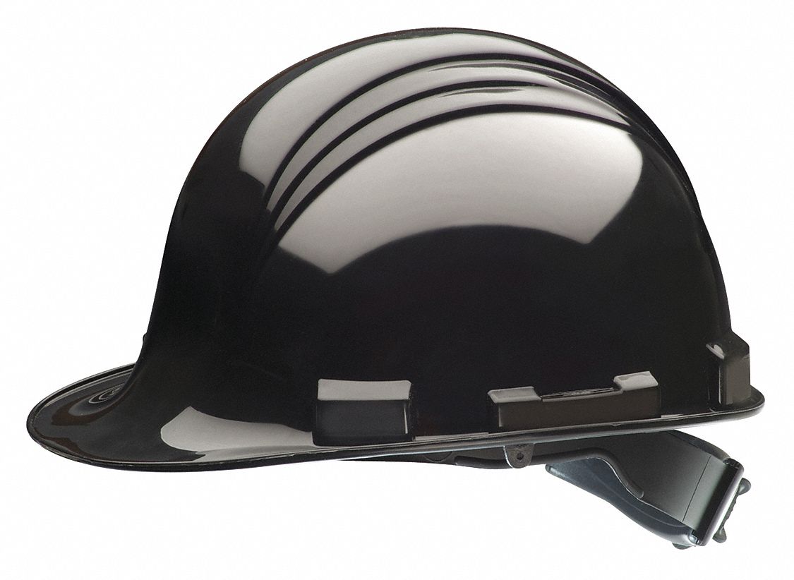 CASQUE DE SÉCURITÉ, CSA Z94.1-2005, TYPE 1, CLASSE E, PEHD, CLIQUET À 4 POINTS, NOIR