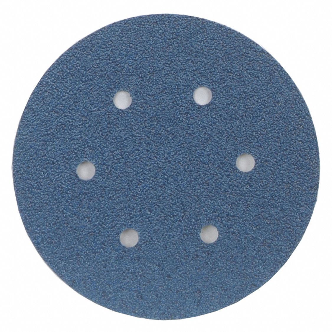 DISQUE DE PAPIER ABRASIF PSA,6 TROUS,CONTREPOIDS E,GRAIN 80,BLEU,6 PO,ZIRCONE AL,PQ50
