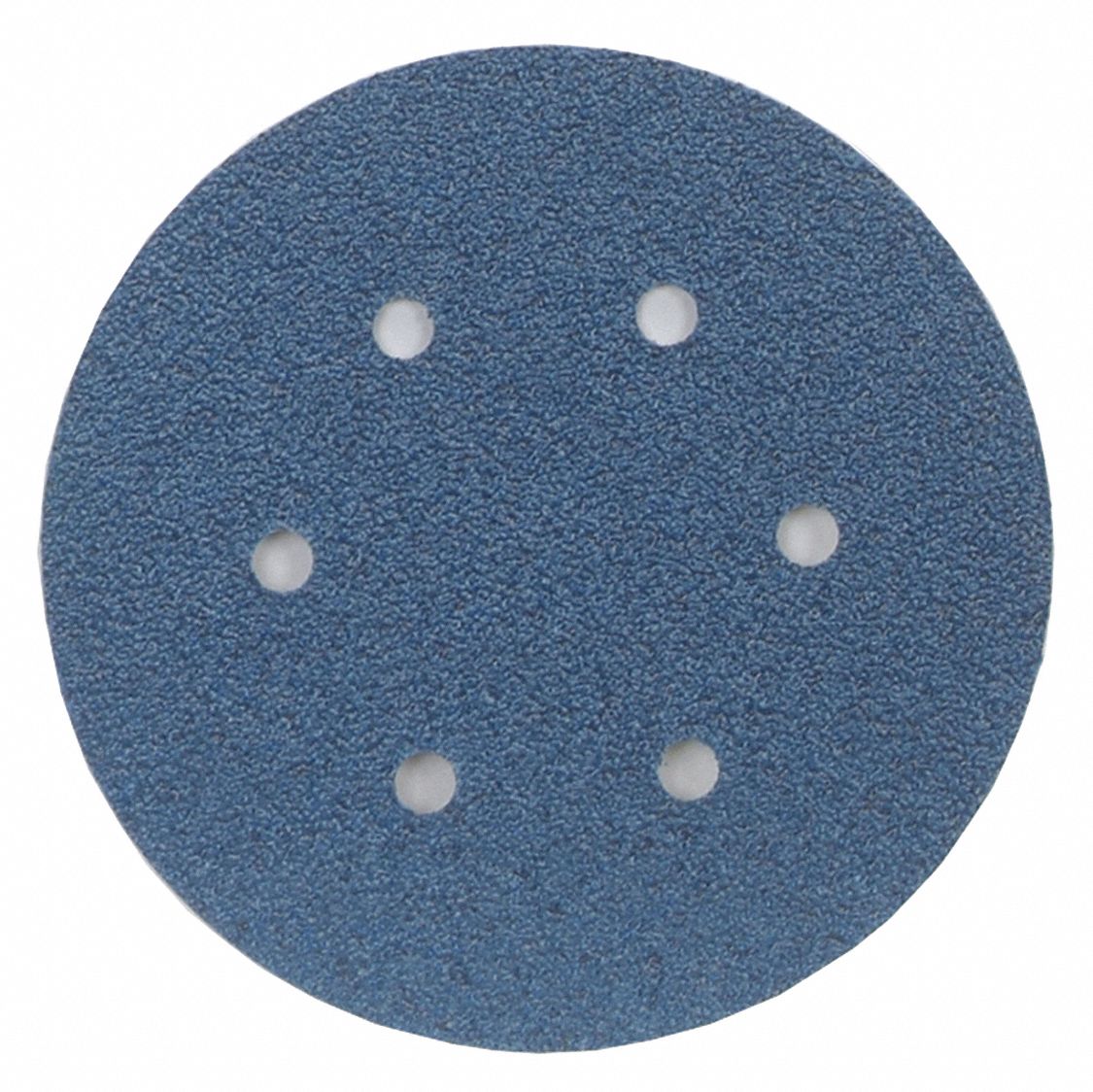 DISQUE DE PAPIER ABRASIF PSA,6 TROUS,CONTREPOIDS E,GRAIN 80,BLEU,6 PO,ZIRCONE AL,PQ50