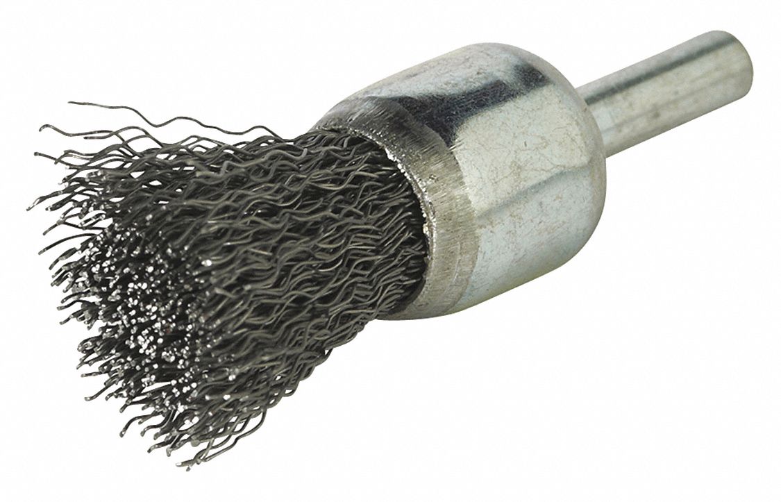 BRS D'EXTRÉMITÉ,FIL,SERTI,20 000 TR/MIN MAX,TIGE 1/4 PO,1 PO DIA BRS/0.02 PO DIA FIL