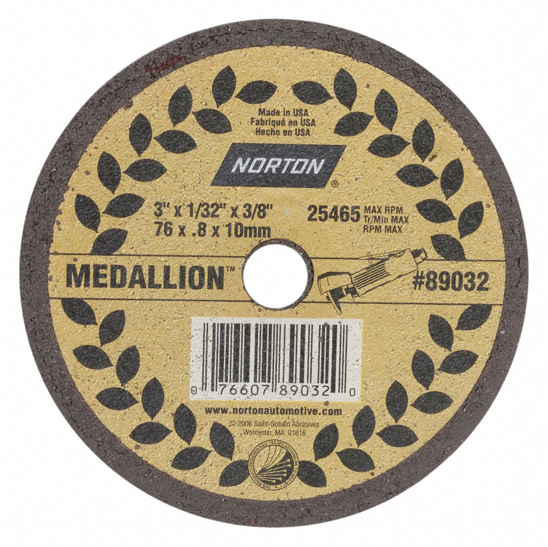WHEEL 3X1/32X3/8 MEDALLION T01