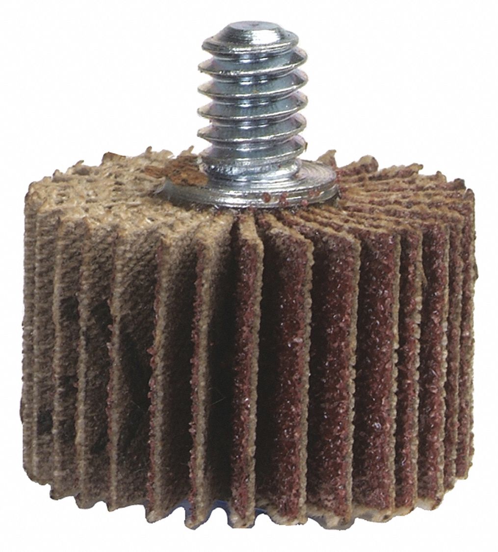 FLAP WHEEL, 60 GRIT, 1 X 3 IN, COATED