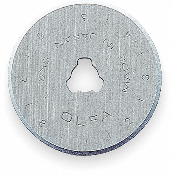 ROTARY CUTTER BLADE, STRAIGHT, 28 MM BLADE DIA, TUNGSTEN, 0.3 MM BLADE THICK, RTY-1/C, 10 PK