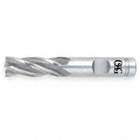 SQUARE END MILL, BRIGHT/UNCOATED, NON-CENTRE CUTTING, 6 FLUTES, 1⅜ IN MILLING D, COBALT