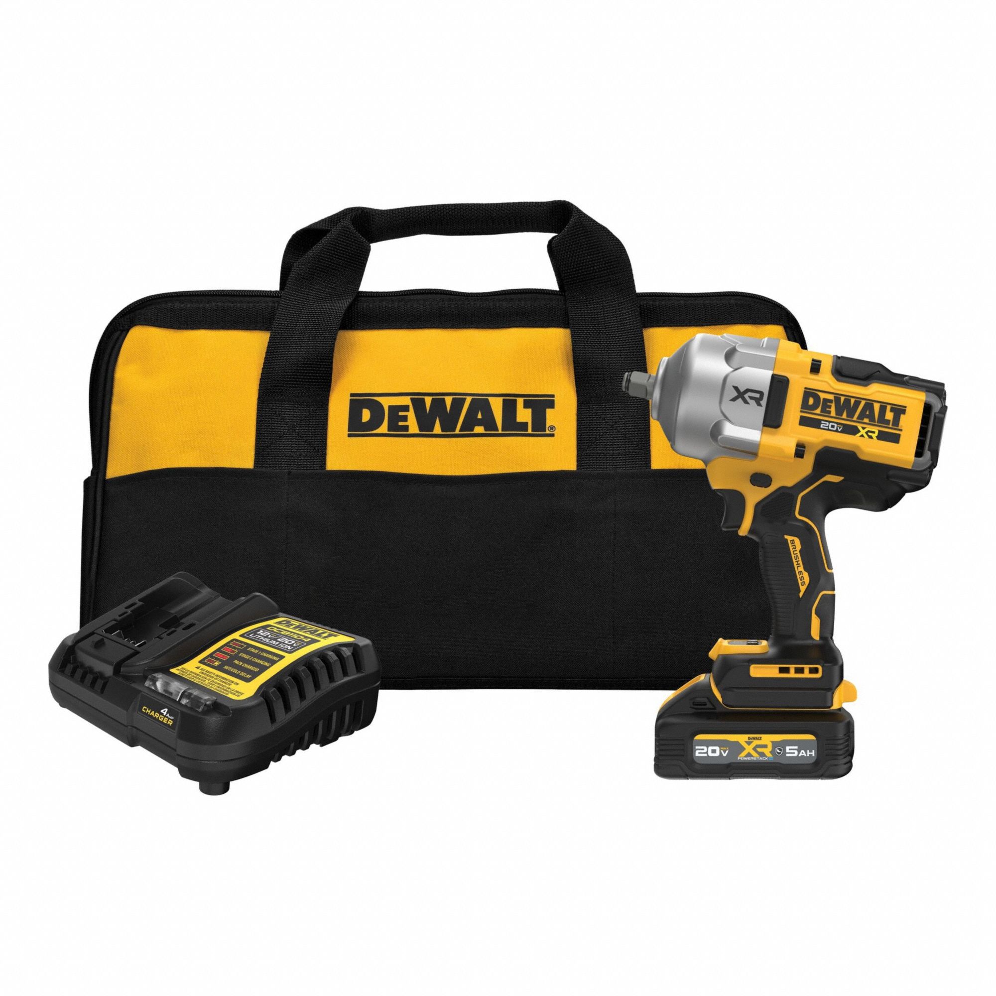 DEWALT Impact Wrench: 1/2 in Drive Size, 1,320 ft-lb Fastening Torque, 1,900 ft-lb Breakaway Torque (MPN DCF961GH1). Key specifications — attr1170829: Brushless; attr1170832: Standard.