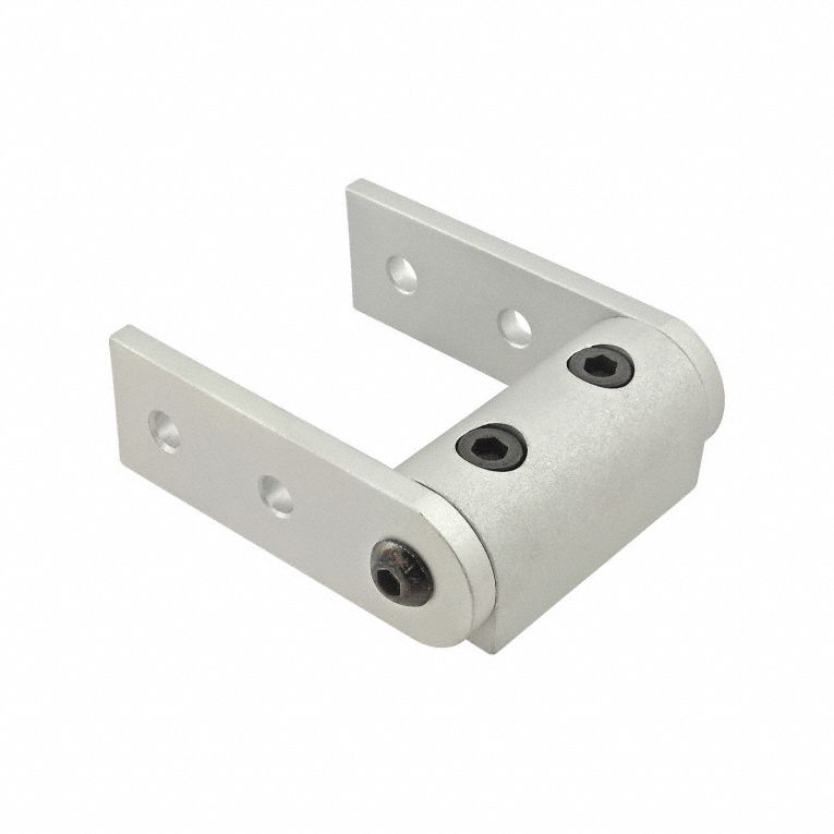3 1/64 in x 2 41/64 in, Silver, T-Slot Framing System Hinges a - 906TH8 ...