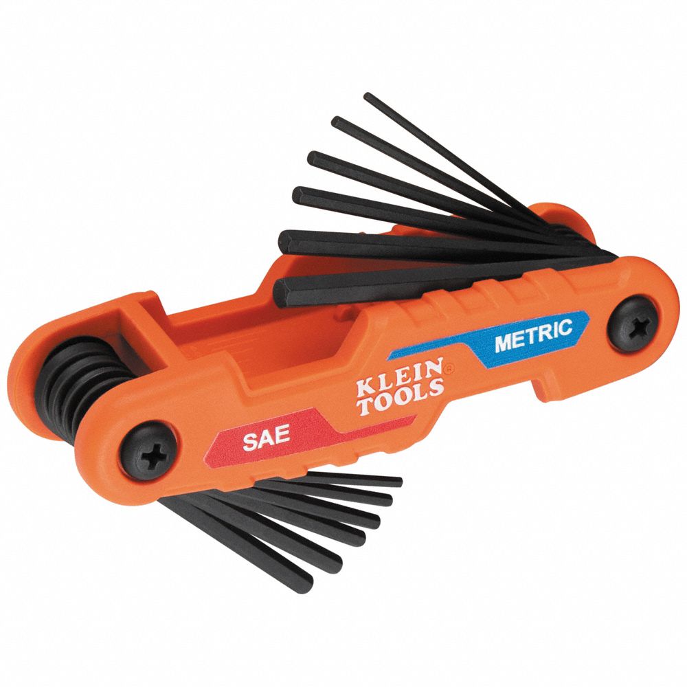 Hex Key Set Comp Folding Metric 12-Key