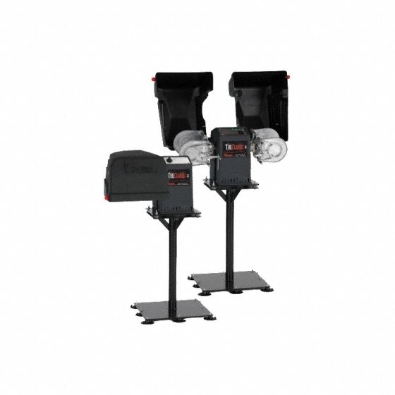 Paint Shaker: Electric, Single-Arm, Push Button, 27 7/8 in Wd, 1 gal Compatible Container Size