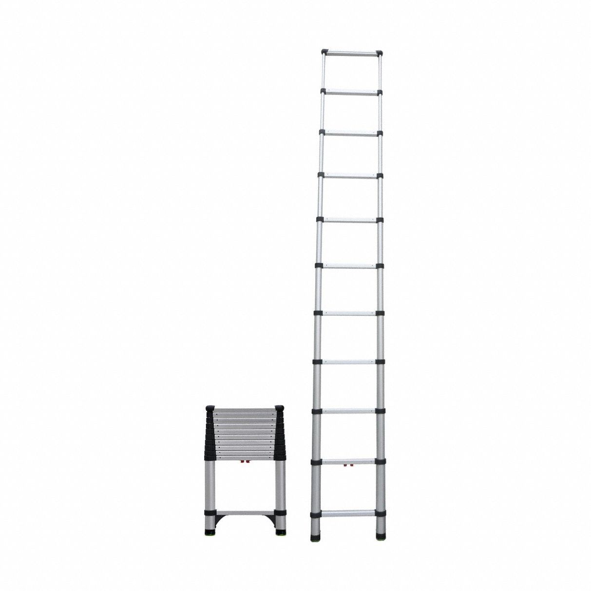 TELESTEPS Telescoping Ladder: 11 ft Ladder Size, Aluminum, 250 lb Load Capacity, 19 lb Wt (MPN 1400E). Key specifications — Brand: TELESTEPS; Color: Silver.