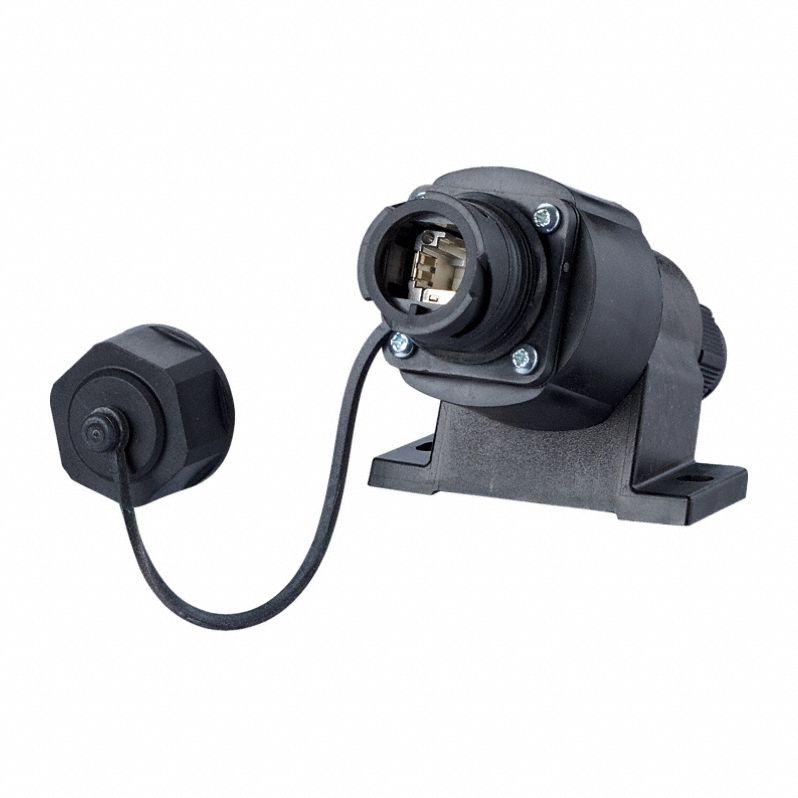 Wall Outlet Field Jack Insert: Cat6 Class EA, 8 Poles, Straight, Surface, Straight