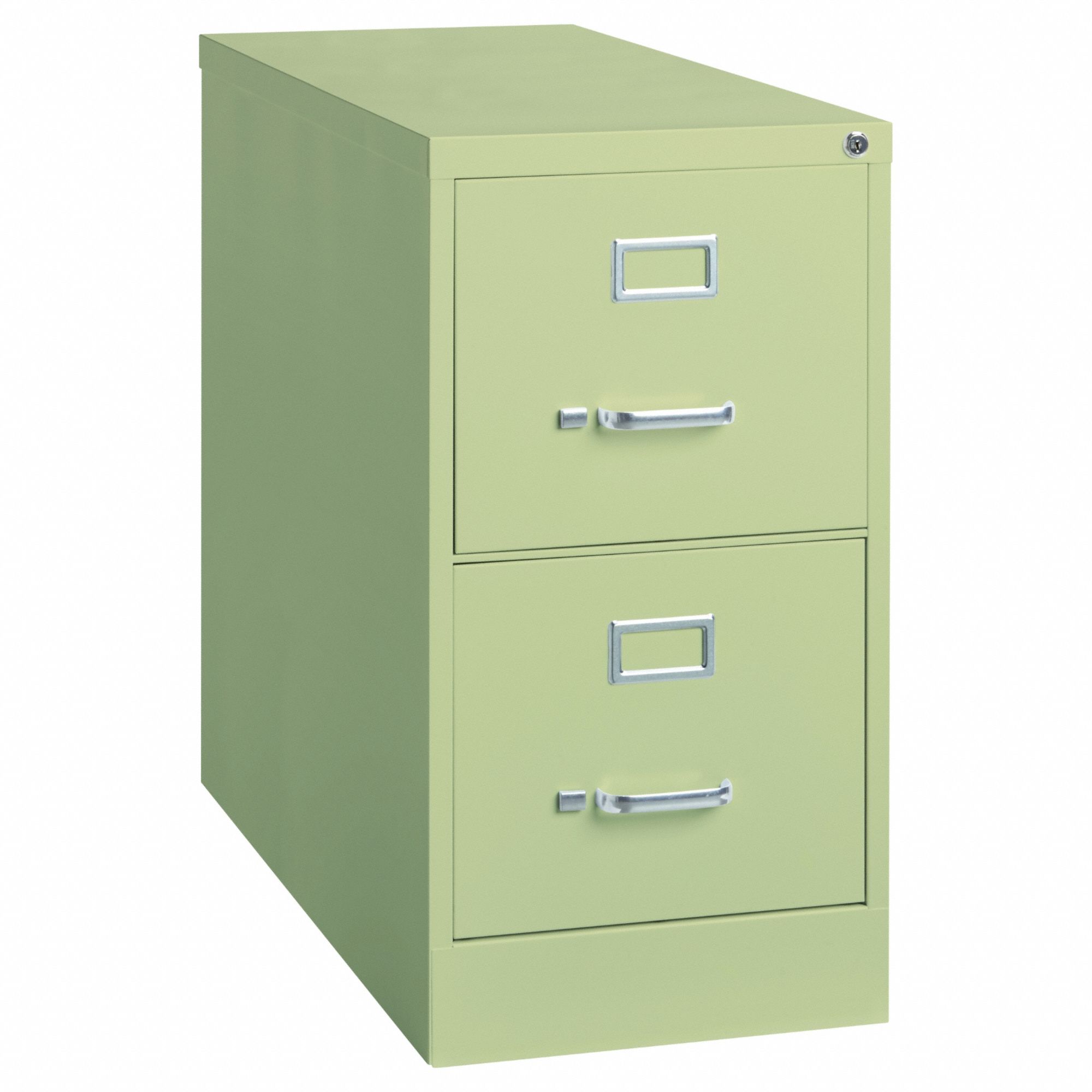 Vertical File Cabinet: Putty, 2 Drawers, 28 3/8 in Overall Ht, 26 1/2 in Overall Dp, Steel