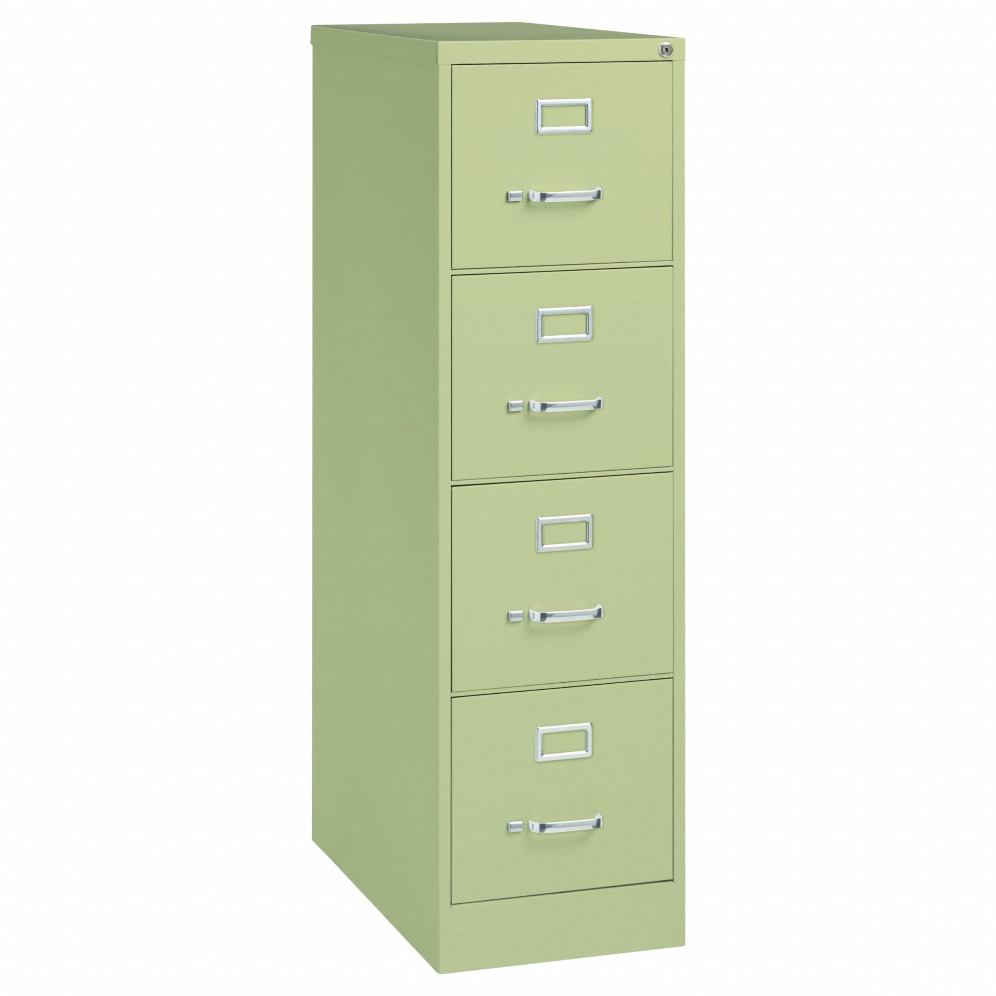 Vertical File Cabinet: Putty, 4 Drawers, 52 in Overall Ht, 26 1/2 in Overall Dp, Steel