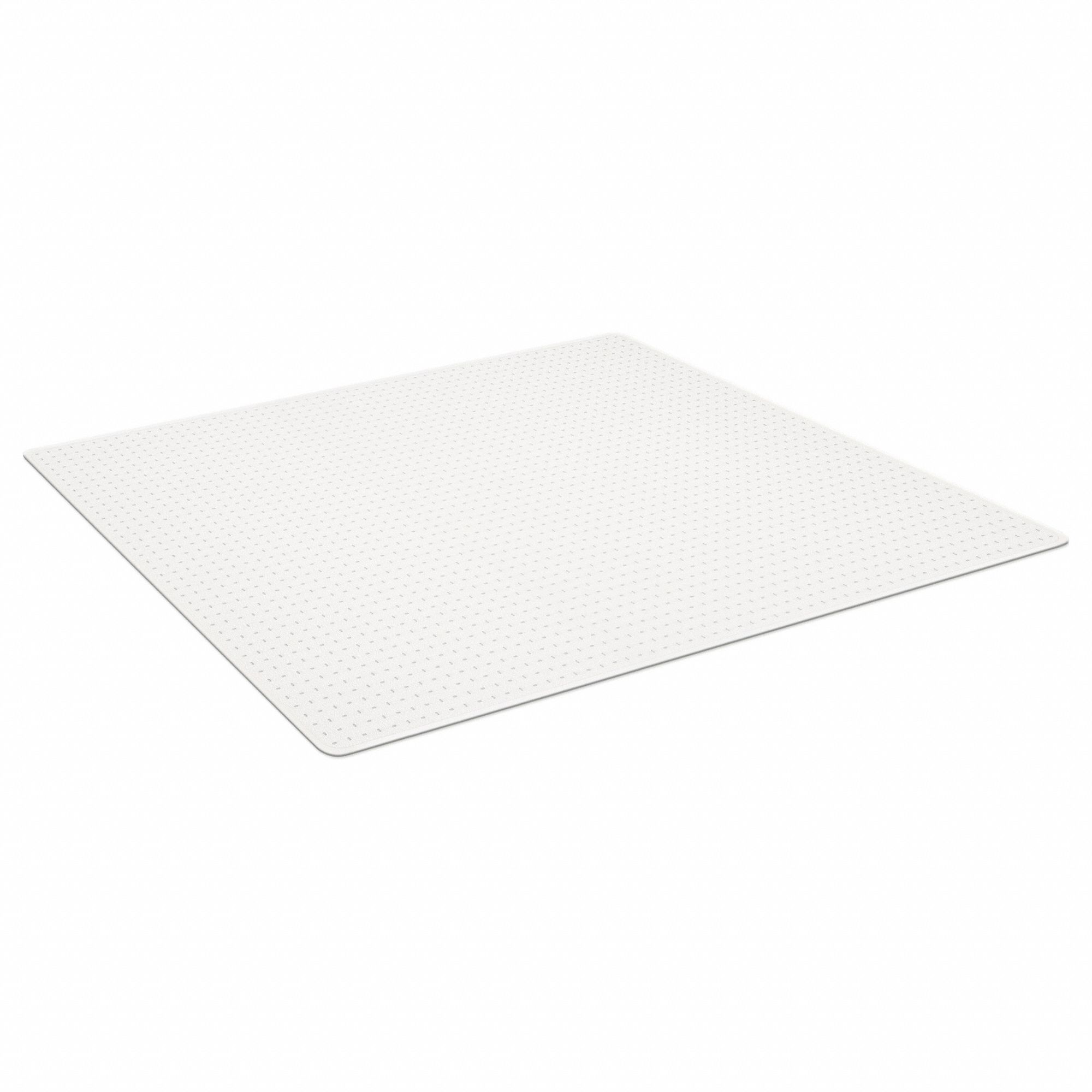 Chair Mat: Rectangle, 0.38 in Thick, 60 in Overall Lg, 46 in Overall Wd, Clear