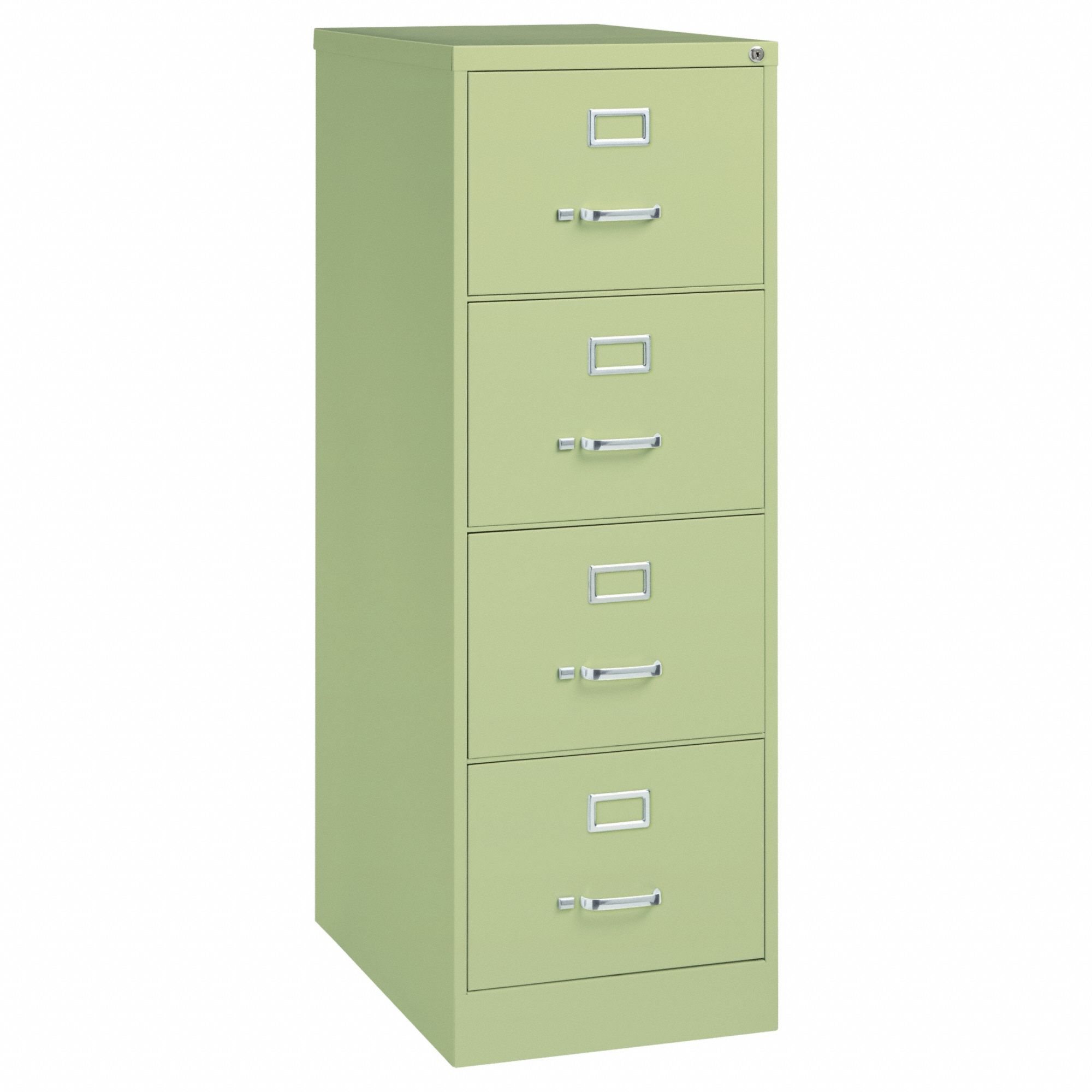 Vertical File Cabinet: Putty, 4 Drawers, 52 in Overall Ht, 26 1/2 in Overall Dp, Steel