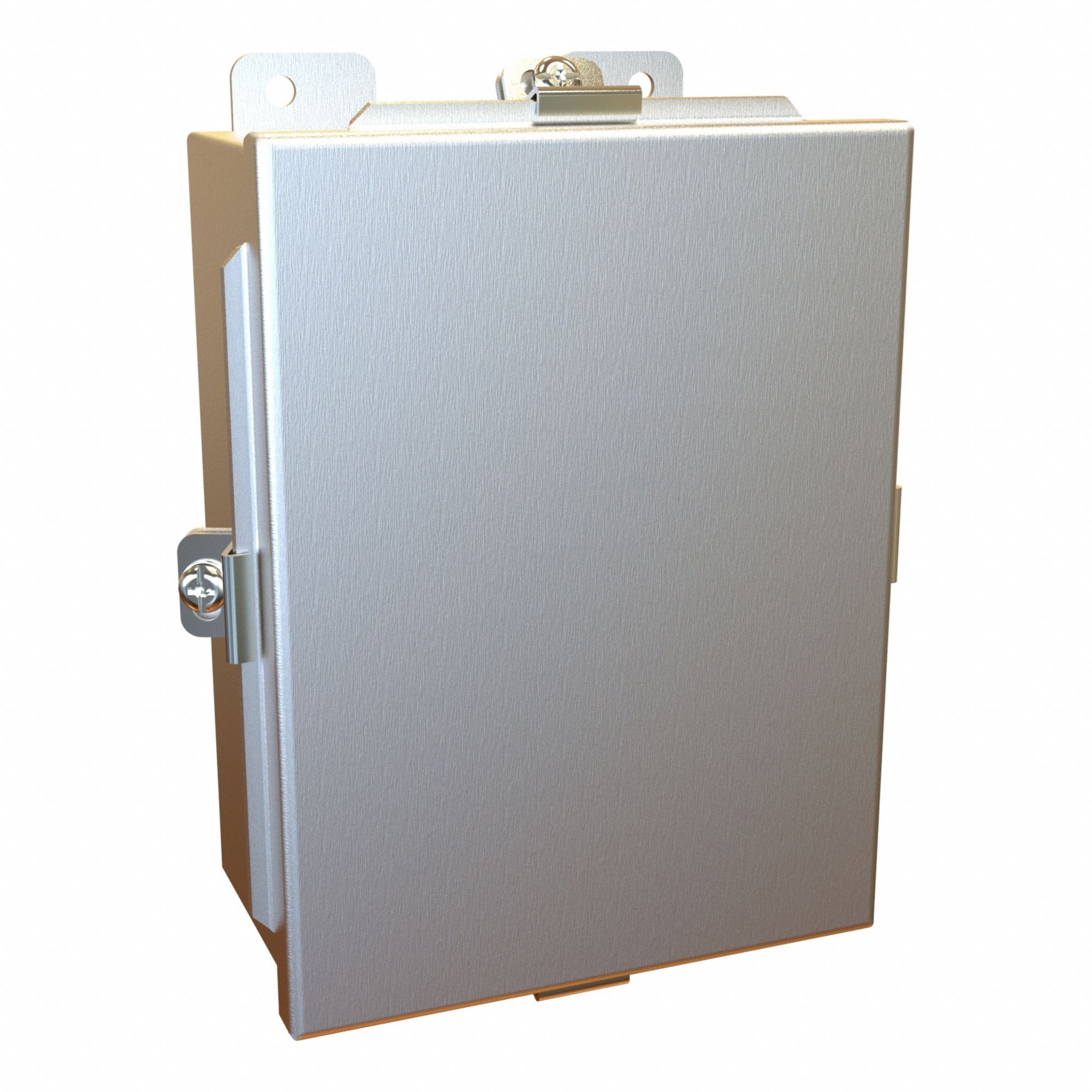 Enclosure: Aluminum, 8 in x 6 in x 4 in, NEMA 12/13/4/4X, w/Panel, Solid Cover, Clamp On