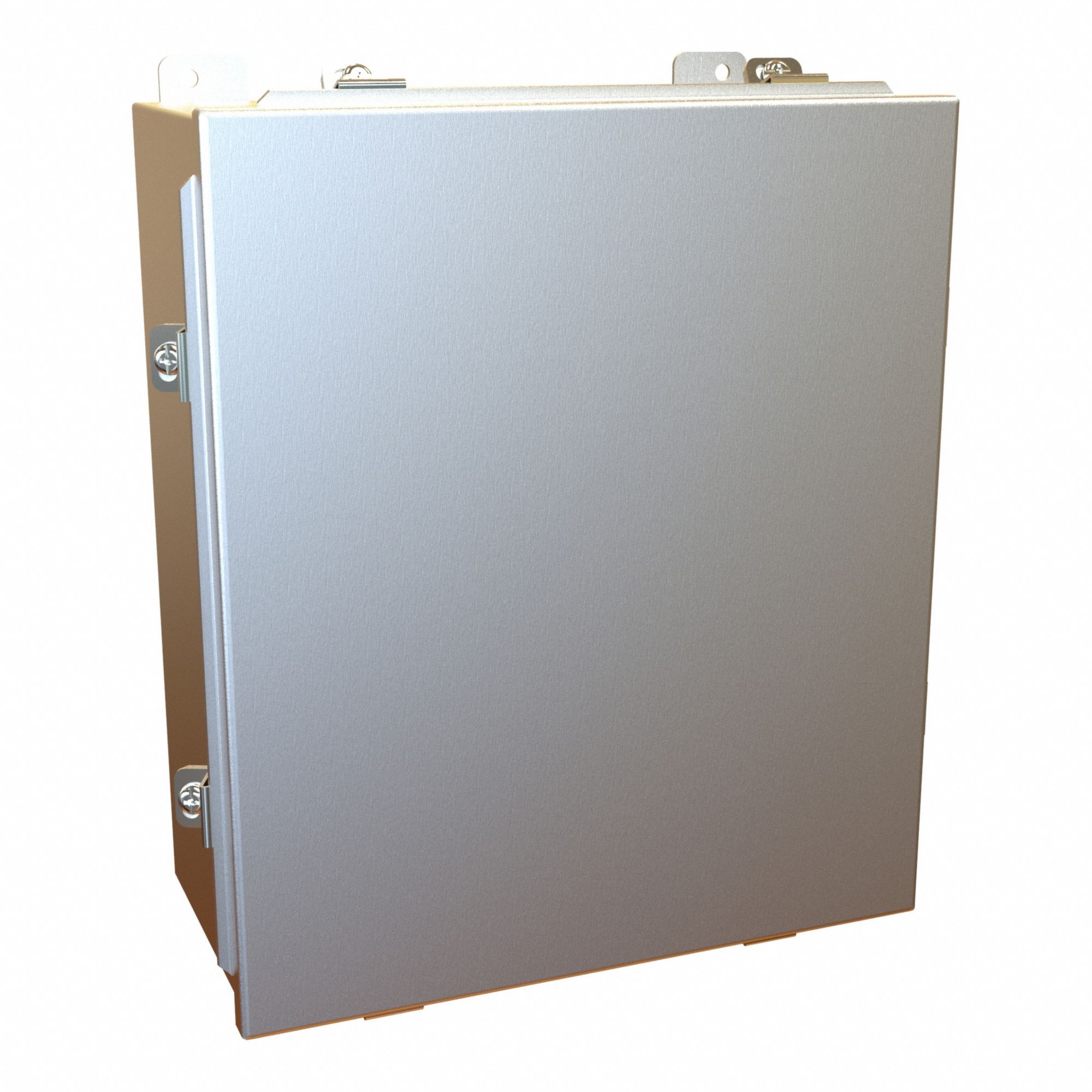 Enclosure: Aluminum, 14 in x 12 in x 6 in, NEMA 12/13/4/4X, w/Panel, Solid Cover, Clamp On