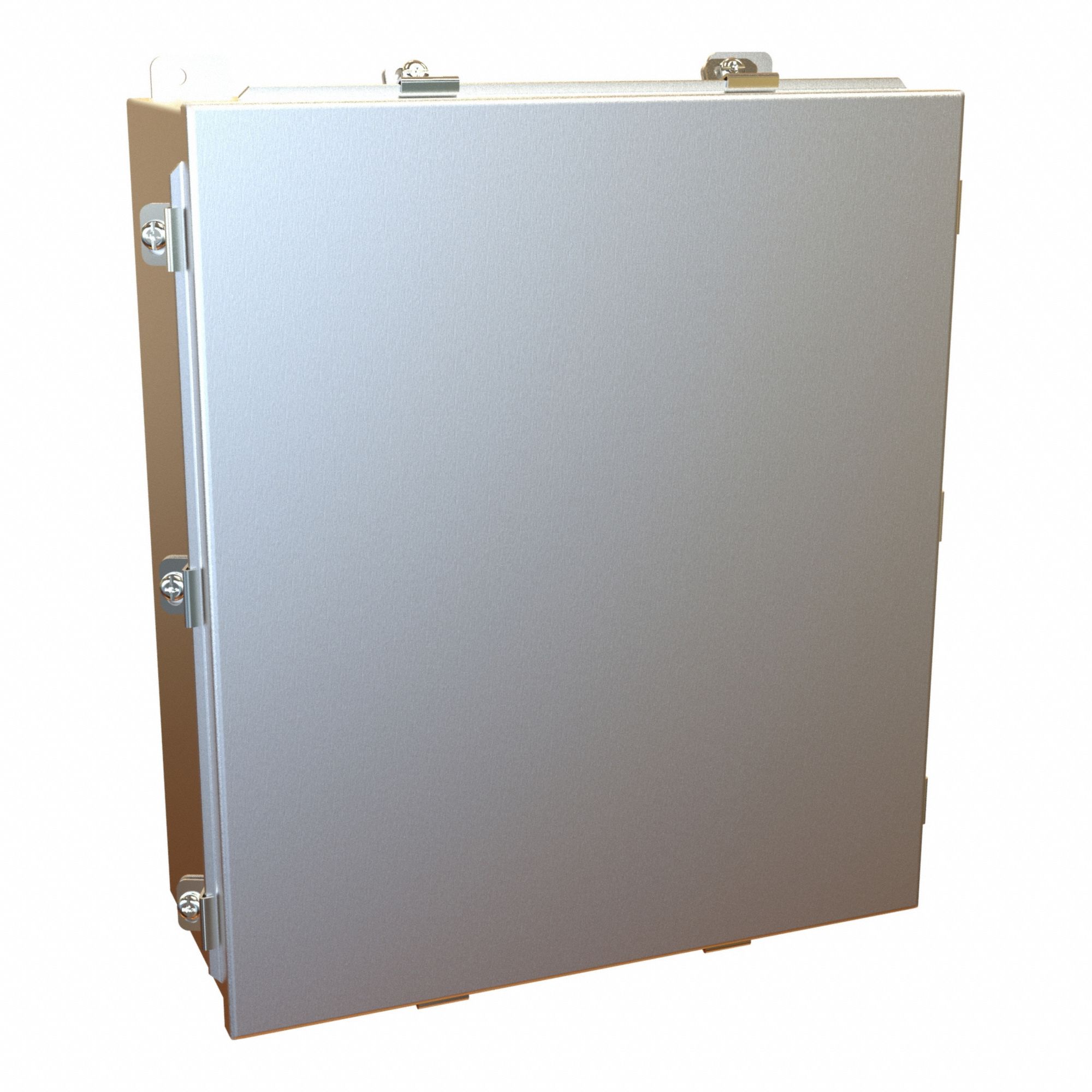 Enclosure: Aluminum, 16 in x 14 in x 6 in, NEMA 12/13/4/4X, w/Panel, Solid Cover, Clamp On
