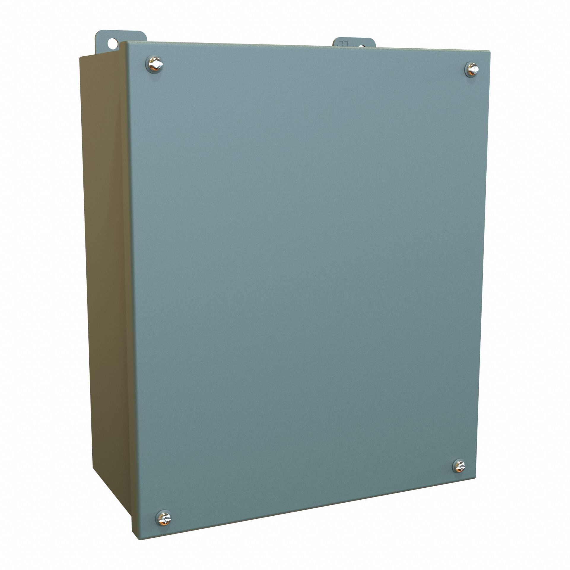 Electrical Enclosure: Steel, 12 in x 10 in x 5 in, NEMA 12/13, w/Panel, Solid Cover