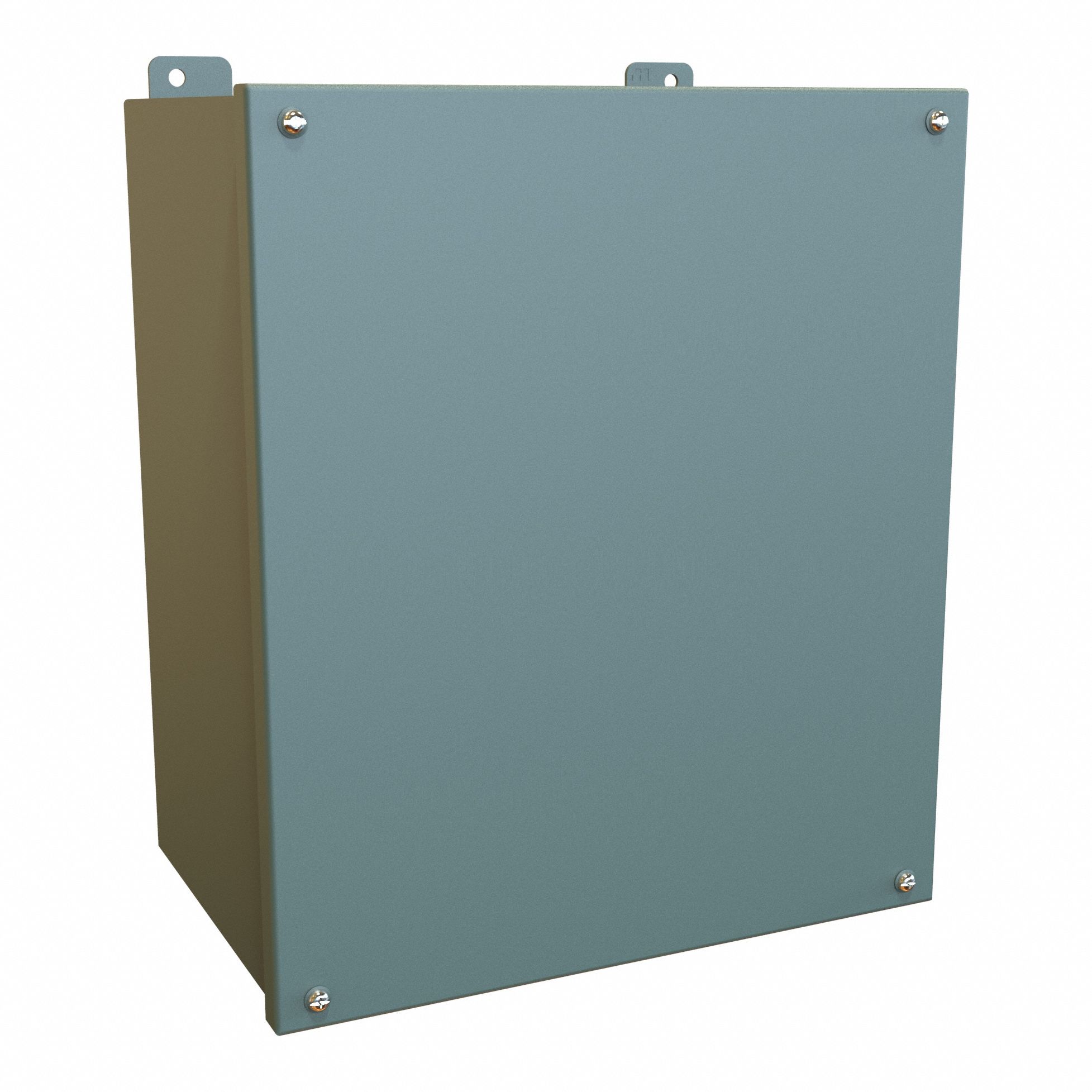 Electrical Enclosure: Steel, 14 in x 12 in x 8 in, NEMA 12/13, w/Panel, Solid Cover