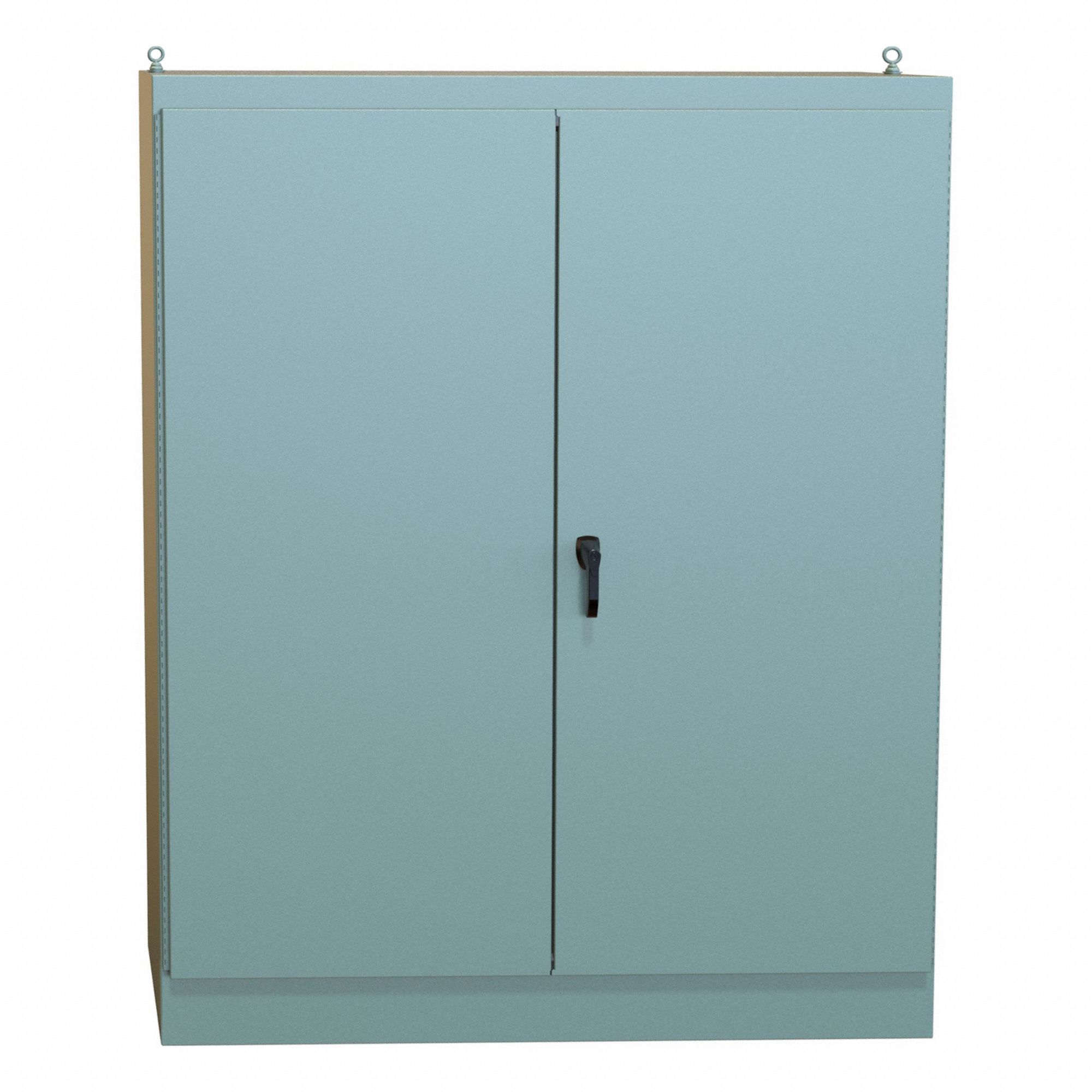 Enclosure: Steel, 90 in x 72 in x 20 in, NEMA 12, Solid Cover, Hinged