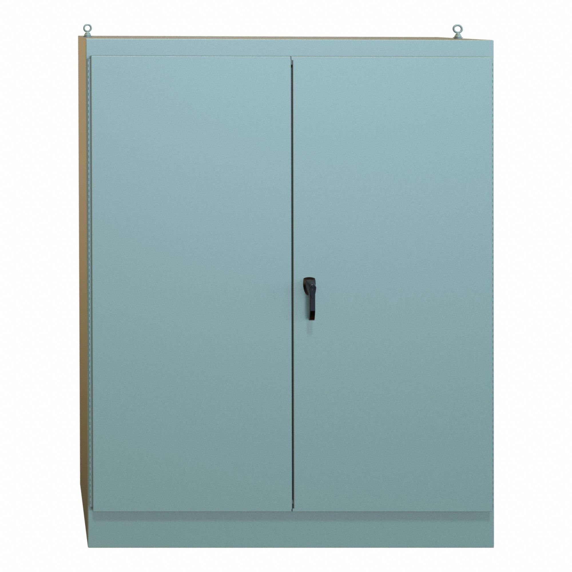 Enclosure: Steel, 90 in x 72 in x 24 in, NEMA 12, Solid Cover, Hinged, Dust Tight