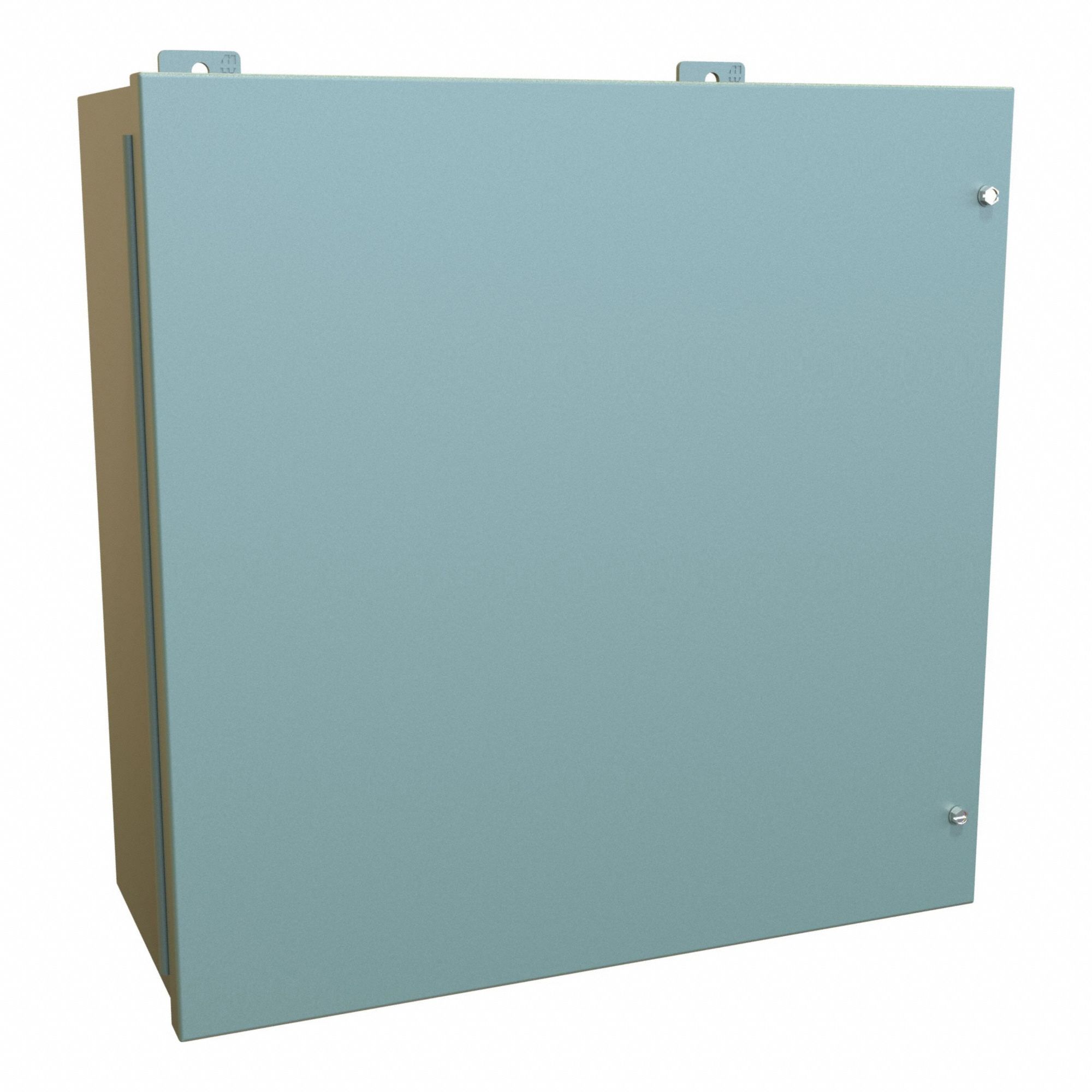 Enclosure: Steel, 20 in x 20 in x 9 in, NEMA 12, w/Panel, Solid Cover, Hinged