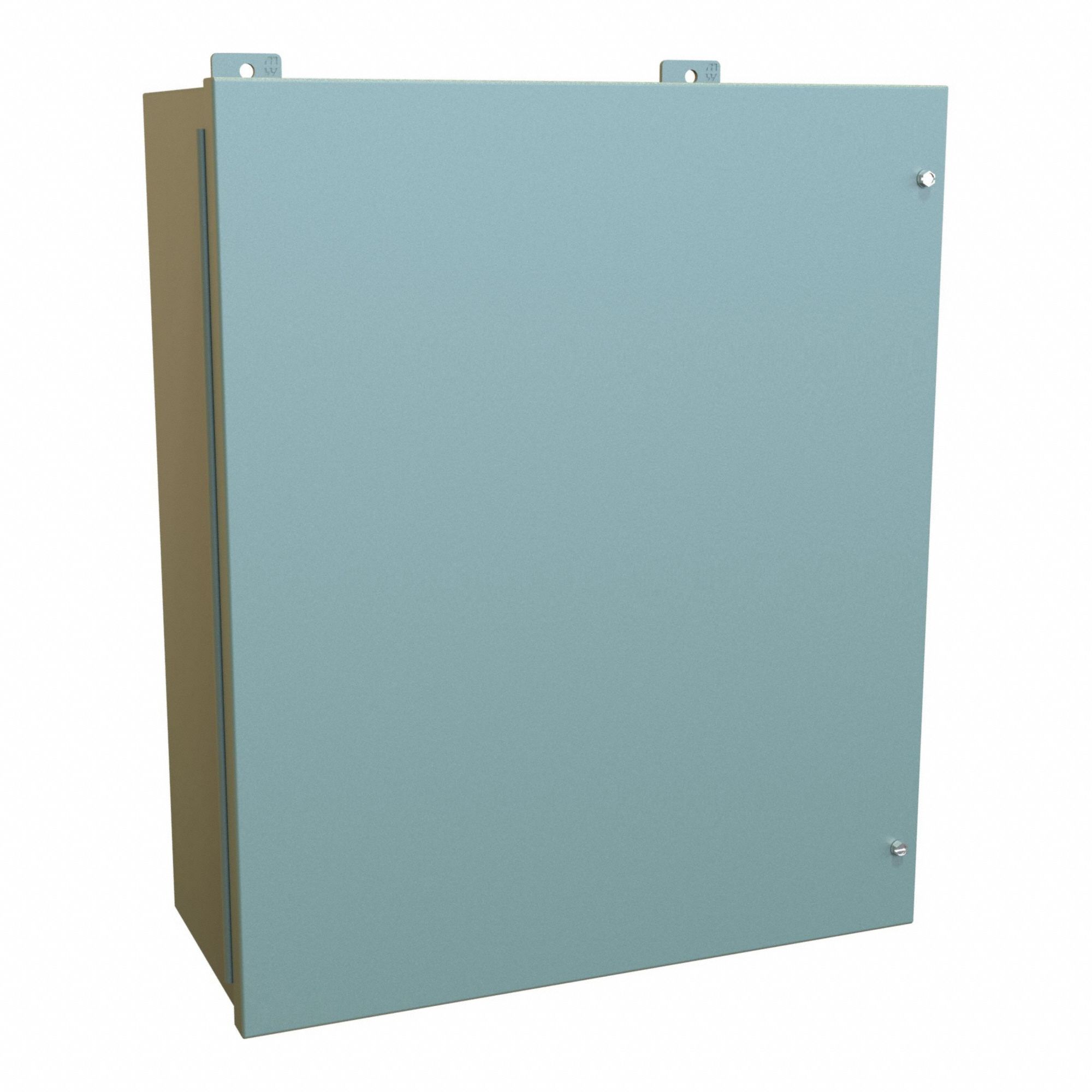 Enclosure: Steel, 24 in x 20 in x 9 in, NEMA 12, w/Panel, Solid Cover, Hinged