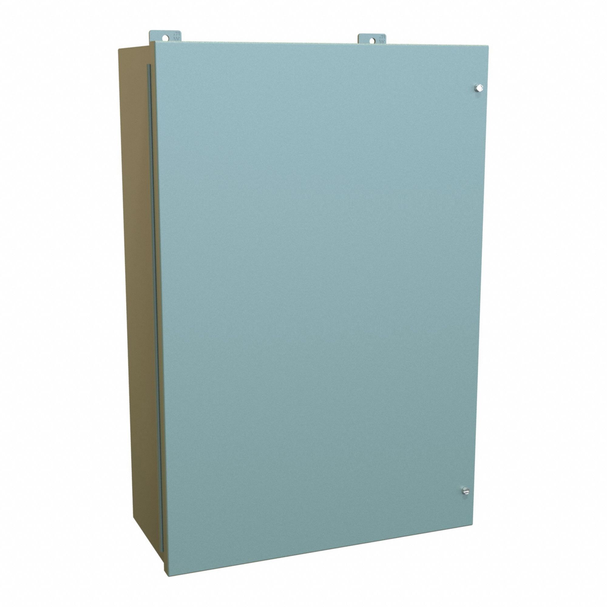 Enclosure: Steel, 30 in x 20 in x 9 in, NEMA 12, w/Panel, Solid Cover, Hinged