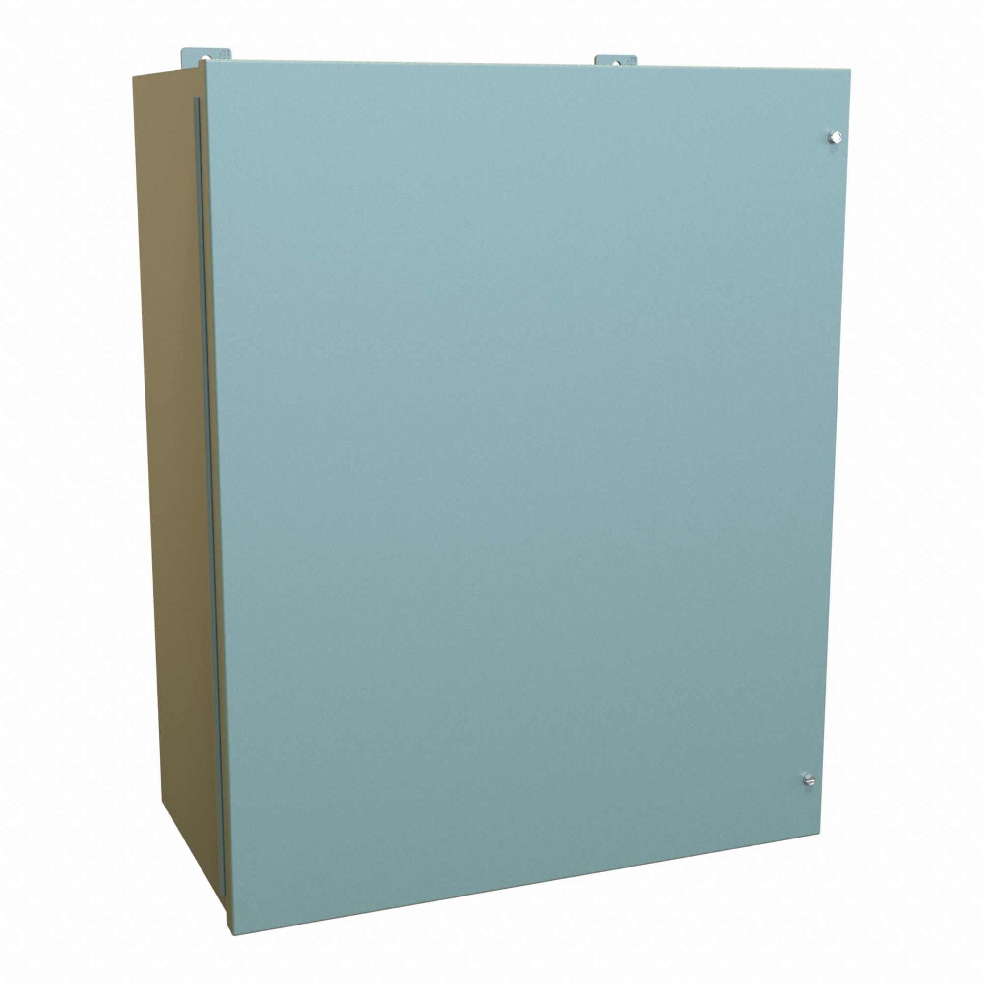 Enclosure: Steel, 30 in x 24 in x 13 in, NEMA 12, w/Panel, Solid Cover, Hinged