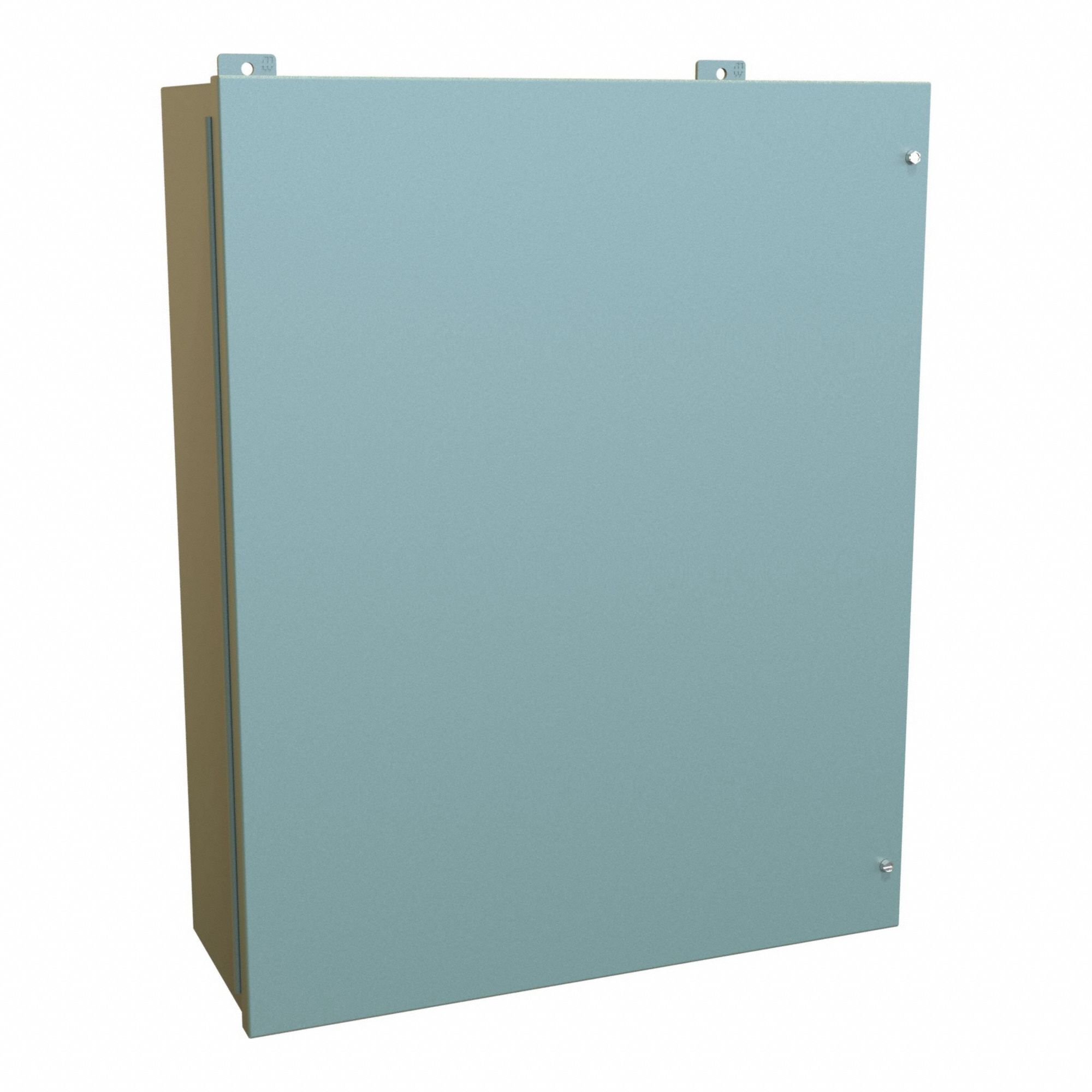 Enclosure: Steel, 30 in x 24 in x 9 in, NEMA 12, w/Panel, Solid Cover, Hinged