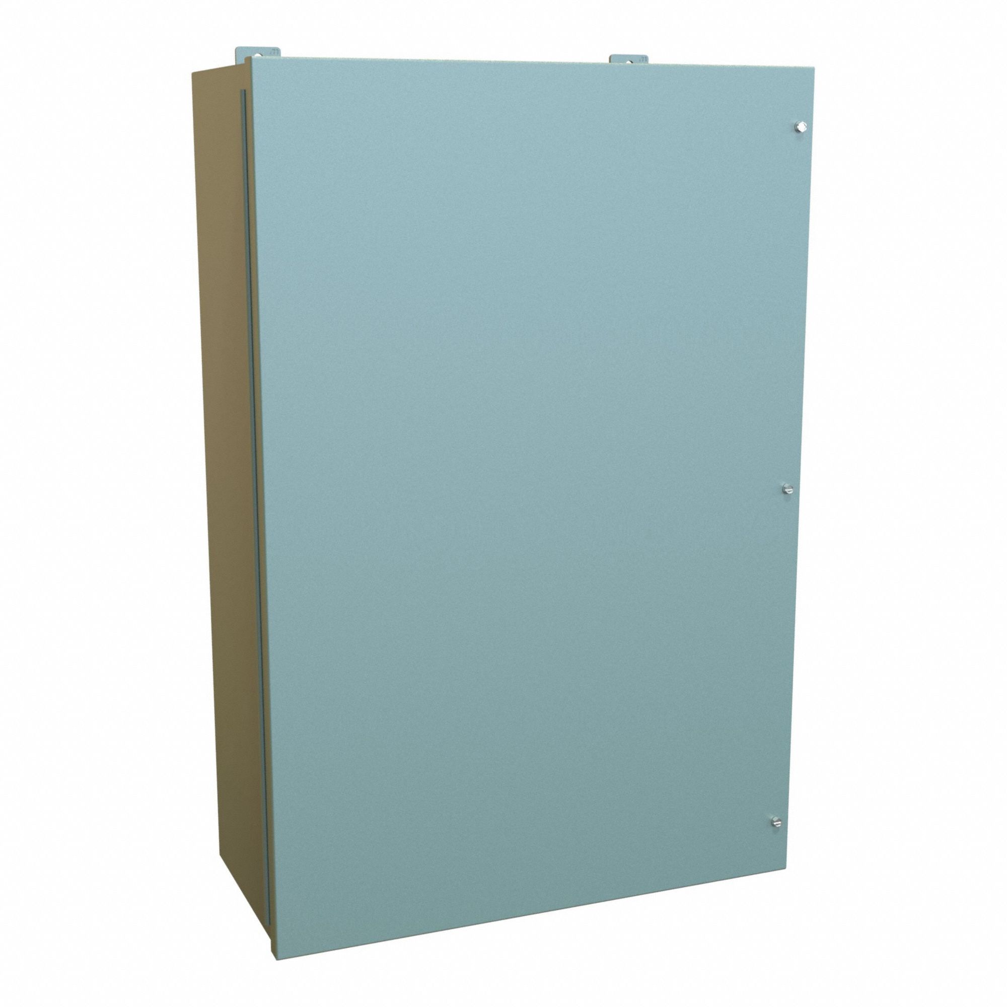 Enclosure: Steel, 36 in x 24 in x 11 in, NEMA 12, w/Panel, Solid Cover, Hinged