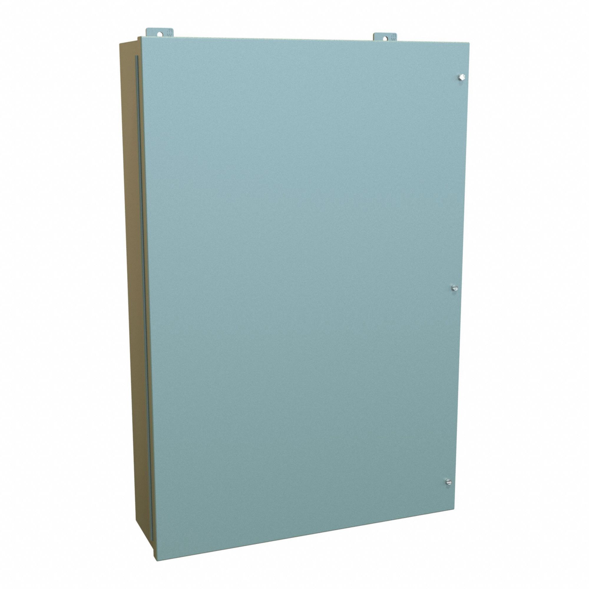 Enclosure: Steel, 36 in x 24 in x 7 in, NEMA 12, w/Panel, Solid Cover, Hinged