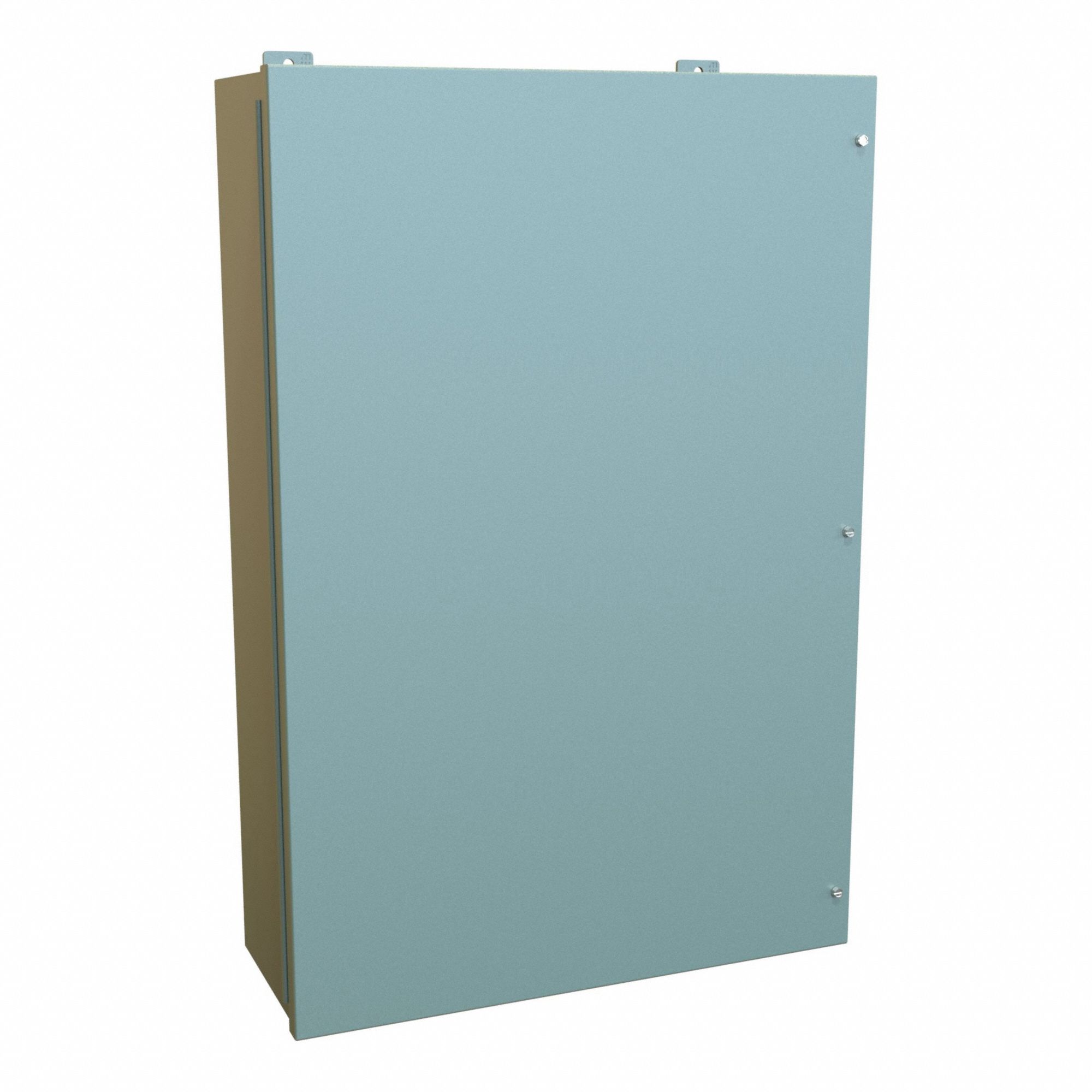 Enclosure: Steel, 36 in x 24 in x 9 in, NEMA 12, w/Panel, Solid Cover, Hinged