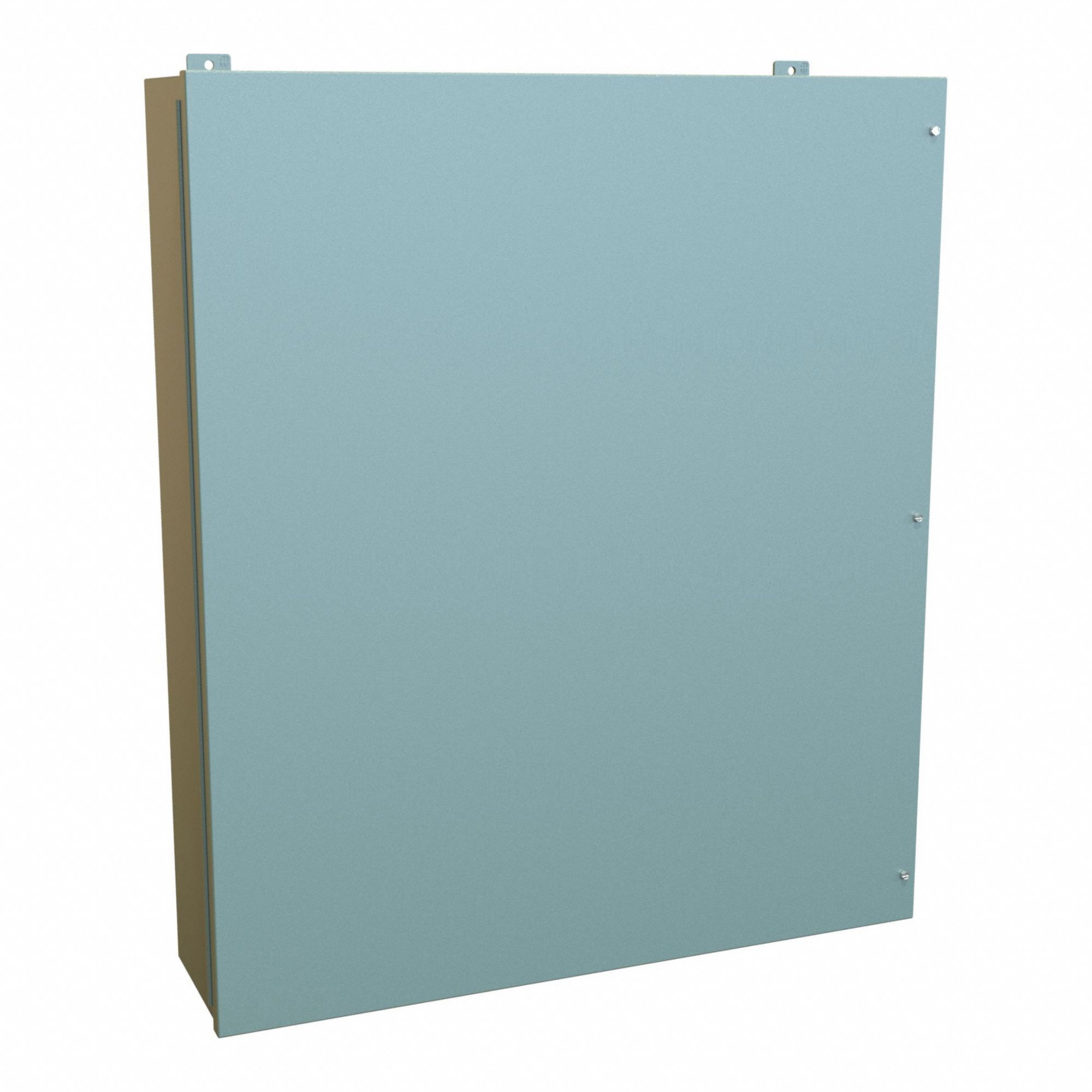 Enclosure: Steel, 42 in x 36 in x 9 in, NEMA 12, w/Panel, Solid Cover, Hinged