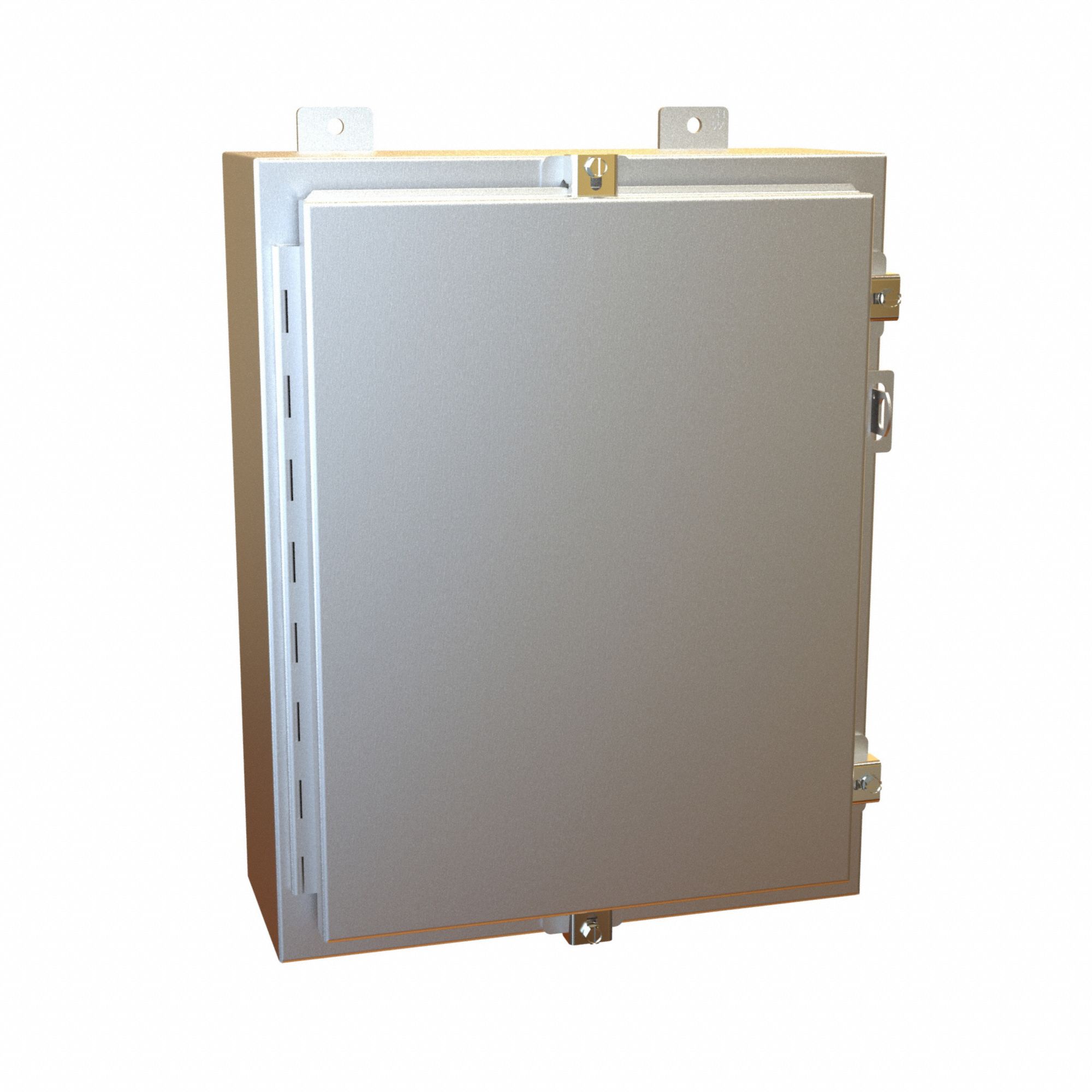 Electrical Enclosure: Aluminum, 20 in x 16 in x 6 in, NEMA 12/13/4/4X, w/Panel, Solid Cover