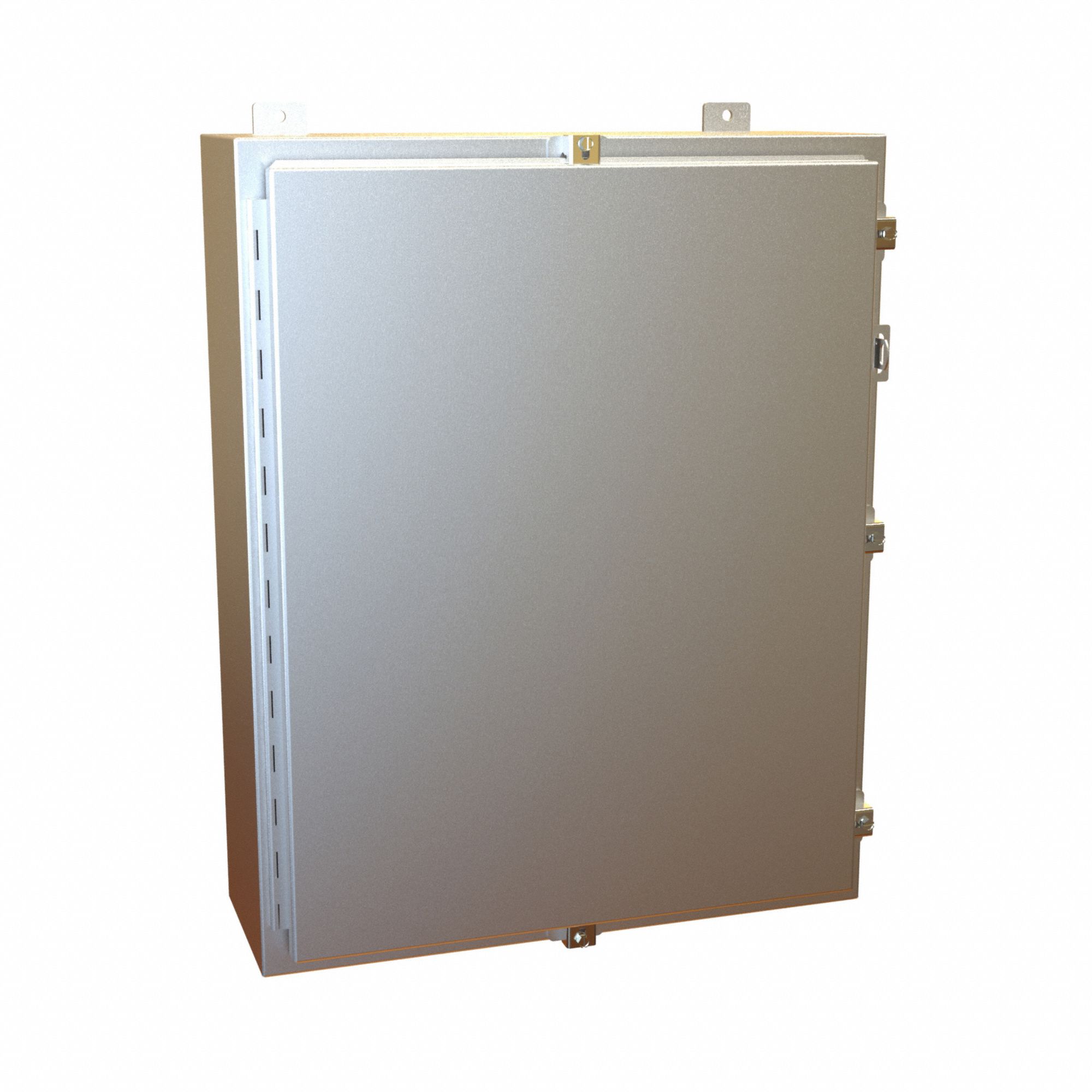 Electrical Enclosure: Aluminum, 30 in x 24 in x 8 in, NEMA 12/13/4/4X, w/Panel, Solid Cover
