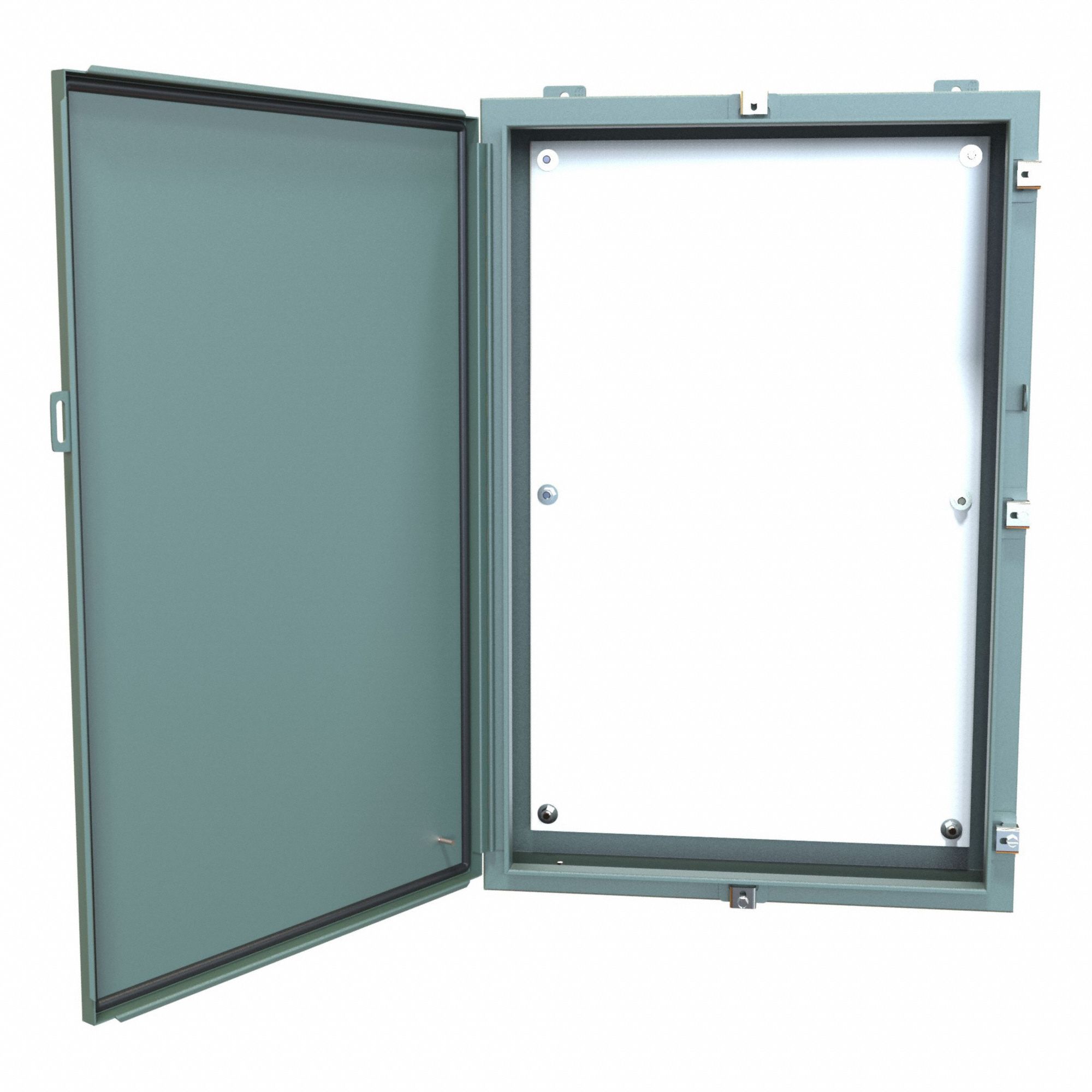 Electrical Enclosure: Steel, 36 in x 24 in x 6 in, NEMA 12/13/3R/4, w/Panel, Solid Cover