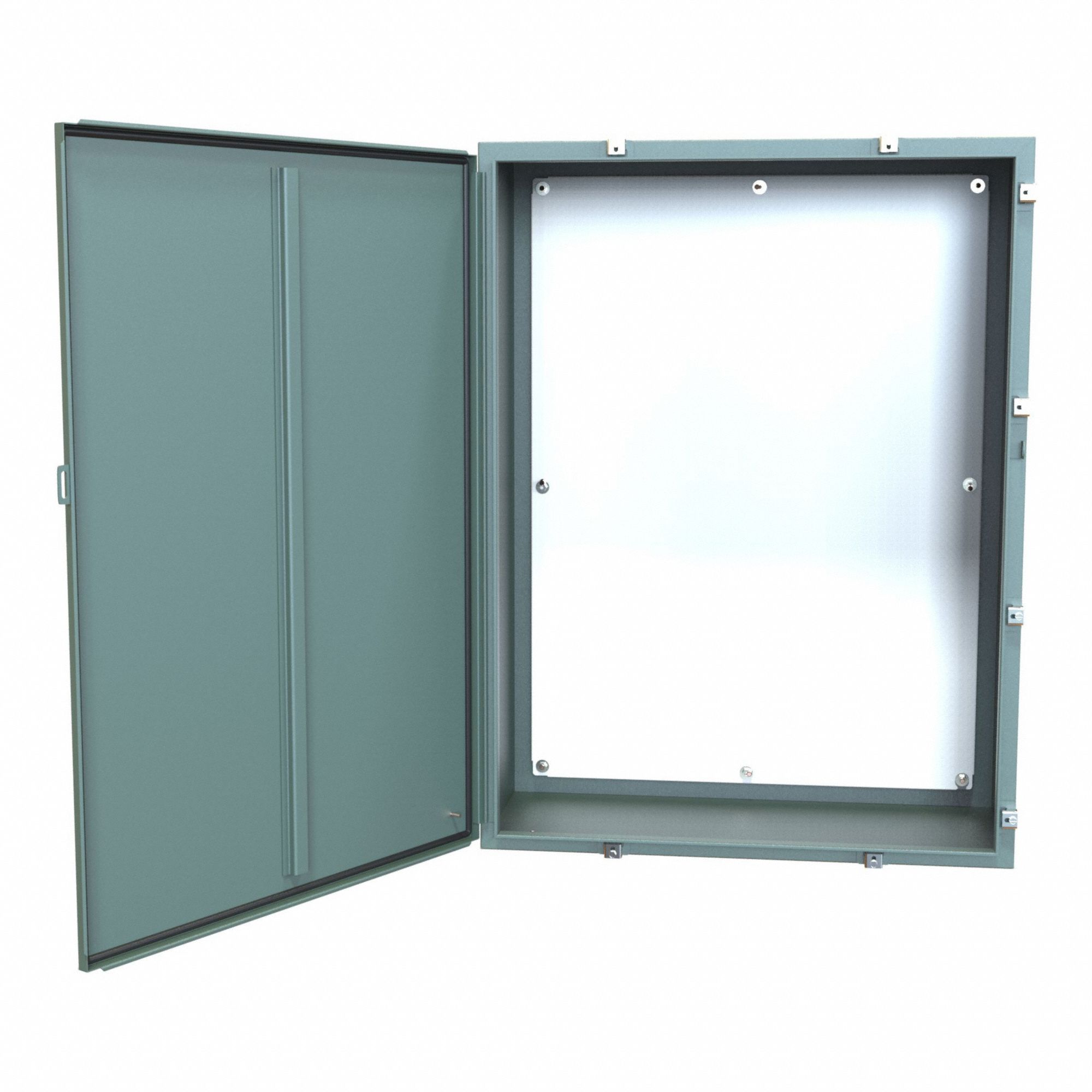 Electrical Enclosure: Steel, 48 in x 36 in x 16 in, NEMA 12/13/3R/4, w/Panel, Solid Cover