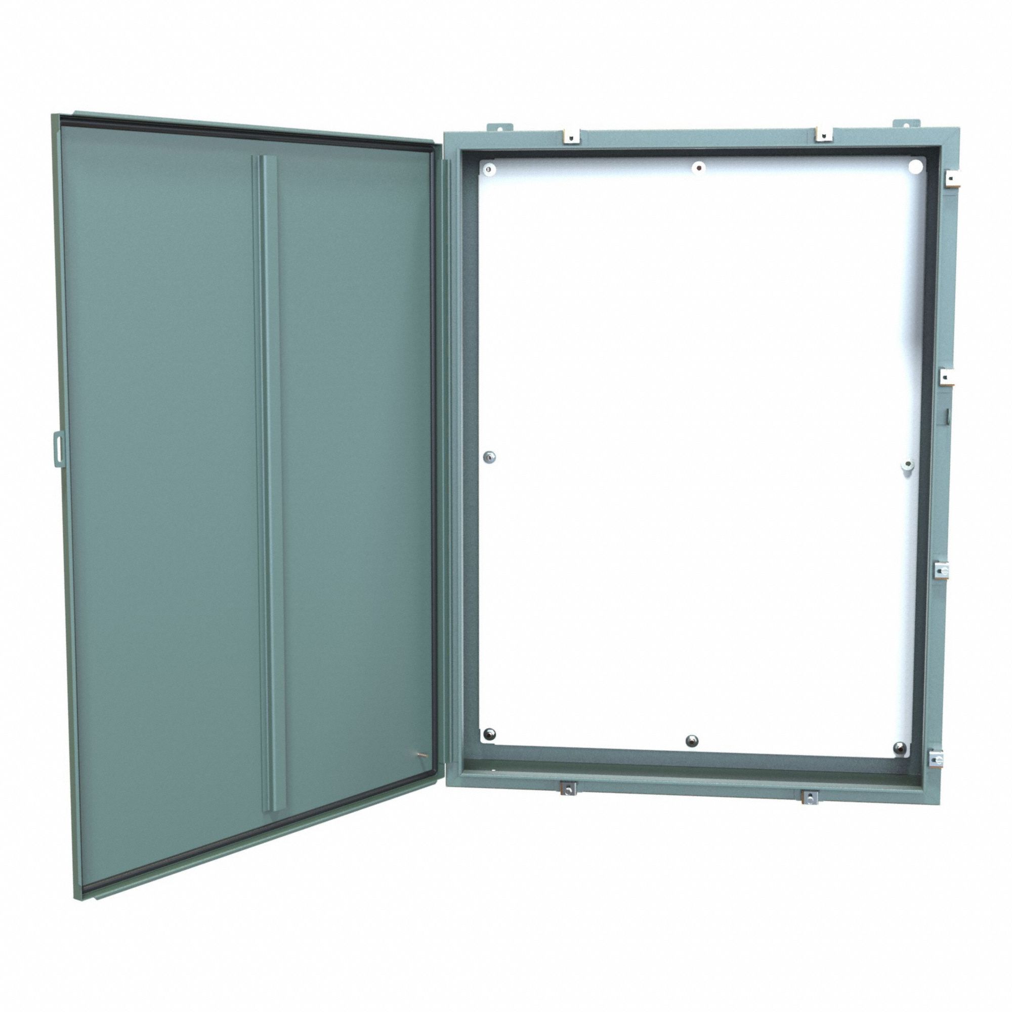Electrical Enclosure: Steel, 48 in x 36 in x 8 in, NEMA 12/13/3R/4, w/Panel, Solid Cover