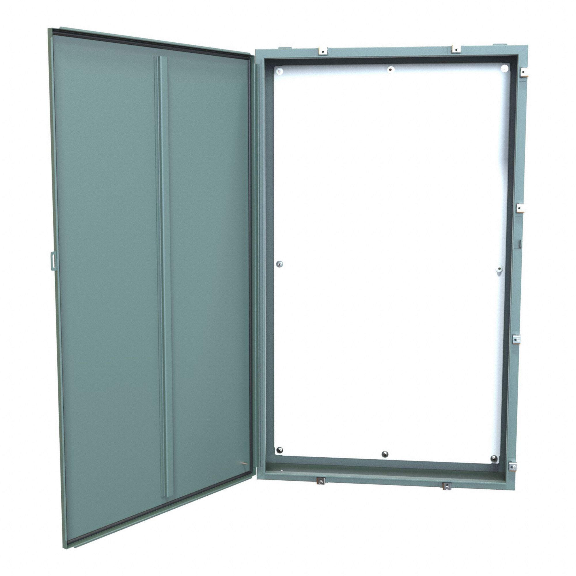 Electrical Enclosure: Steel, 60 in x 36 in x 8 in, NEMA 12/13/3R/4, w/Panel, Solid Cover