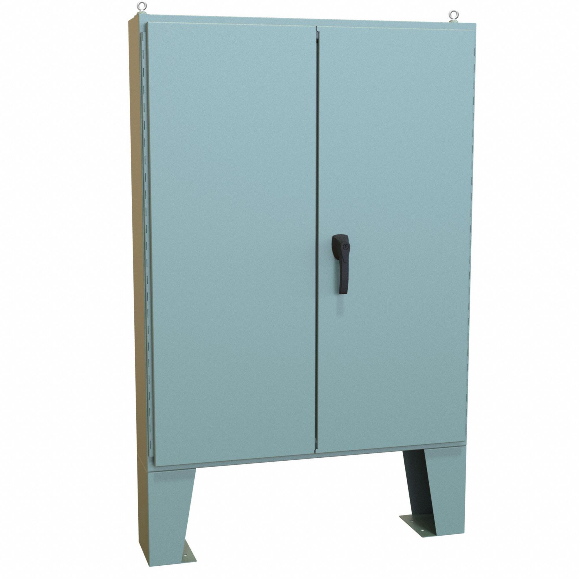 Electrical Enclosure: Steel, 54 in x 42 in x 9 in, NEMA 12, w/Panel, Solid Cover, Hinged