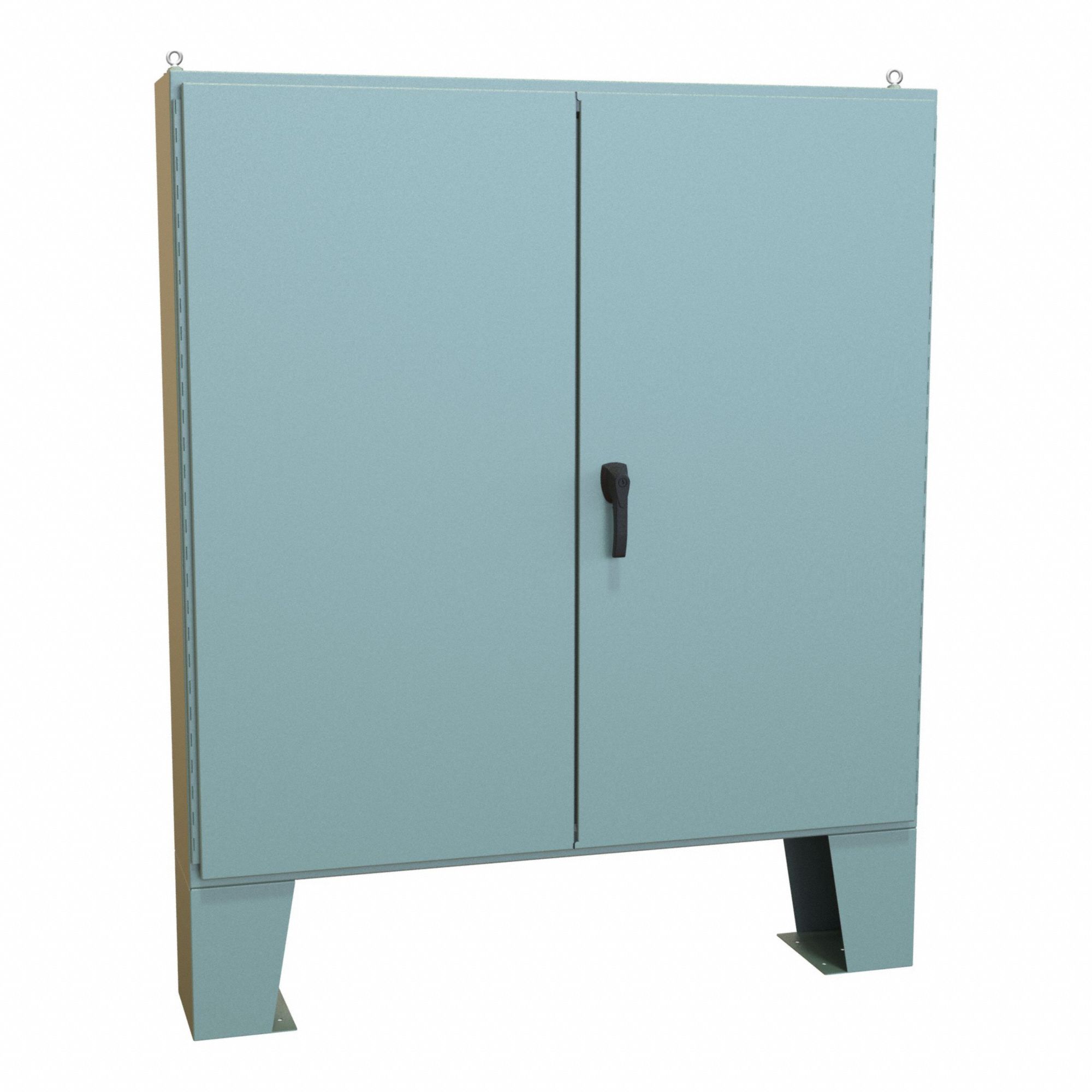 Electrical Enclosure: Steel, 60 in x 60 in x 11 in, NEMA 12, w/Panel, Solid Cover, Hinged
