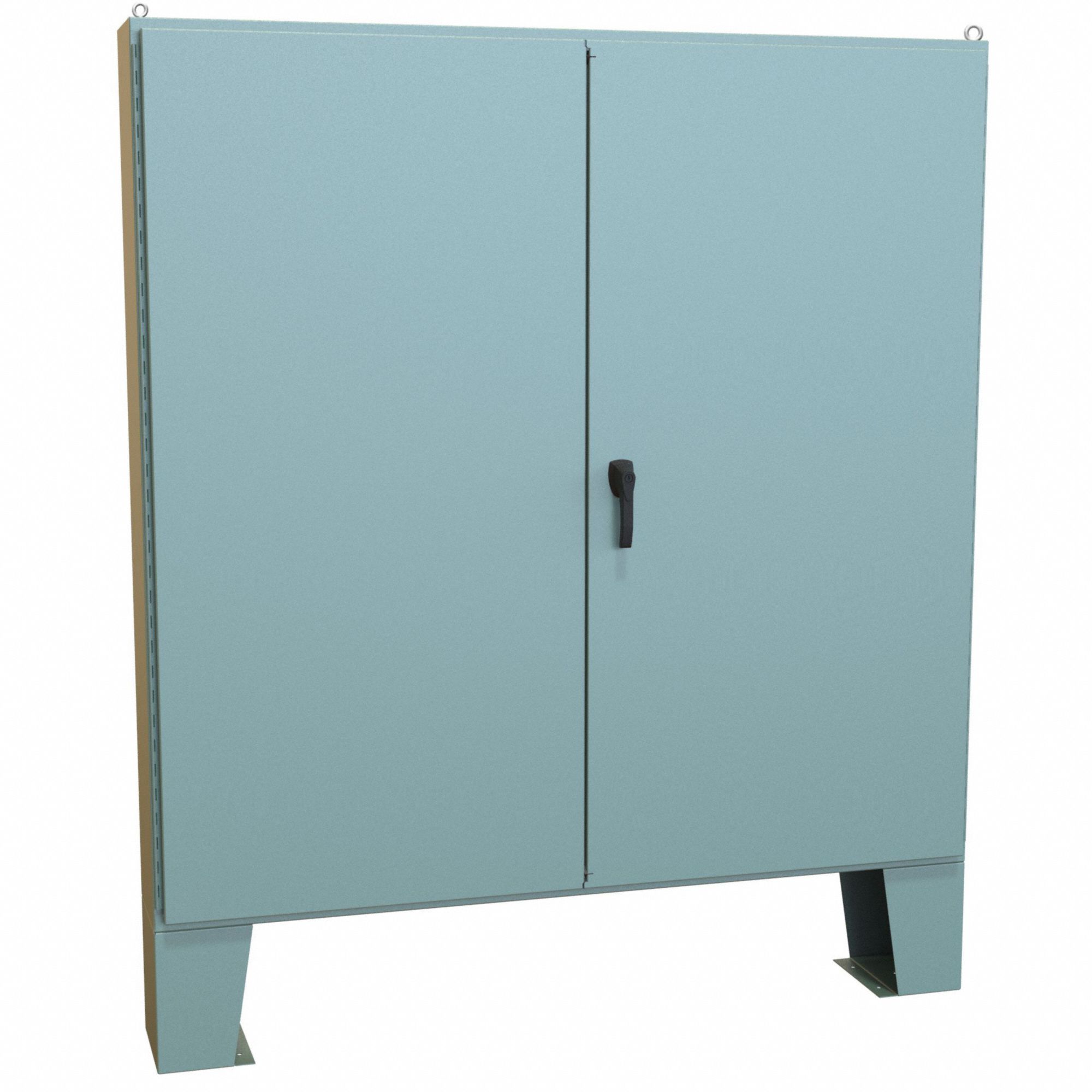 Electrical Enclosure: Steel, 72 in x 72 in x 11 in, NEMA 12, w/Panel, Solid Cover, Hinged