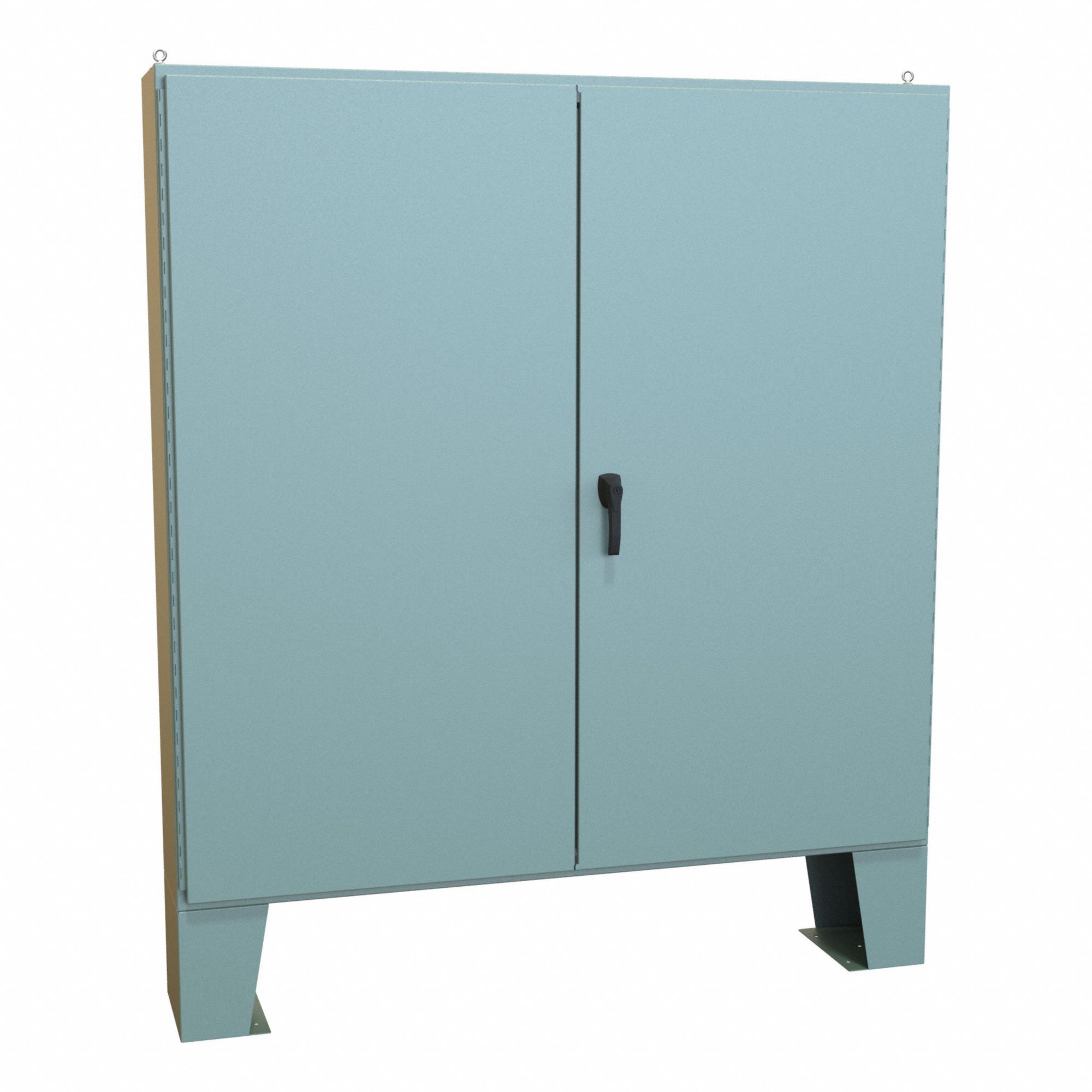 Electrical Enclosure: Steel, 72 in x 72 in x 13 in, NEMA 12, w/Panel, Solid Cover, Hinged