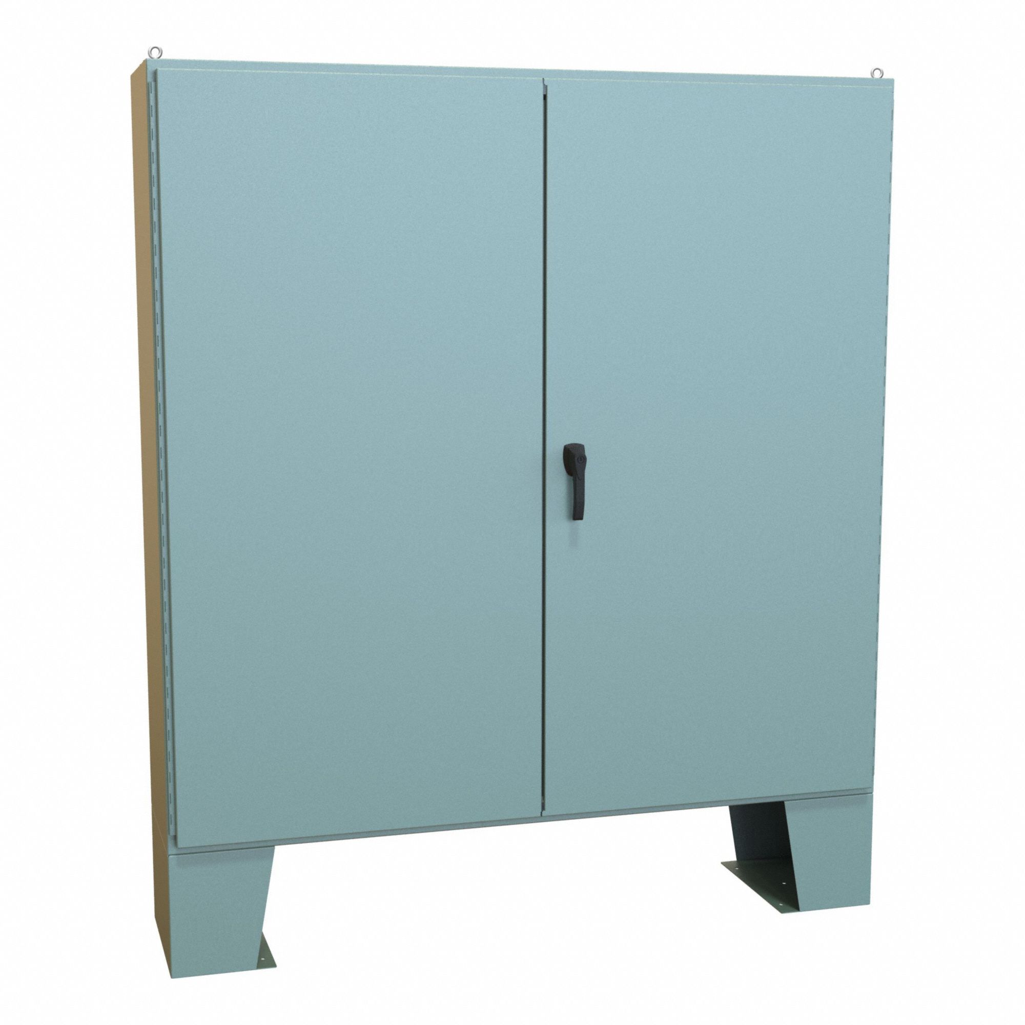 Electrical Enclosure: Steel, 72 in x 72 in x 17 in, NEMA 12, w/Panel, Solid Cover, Hinged