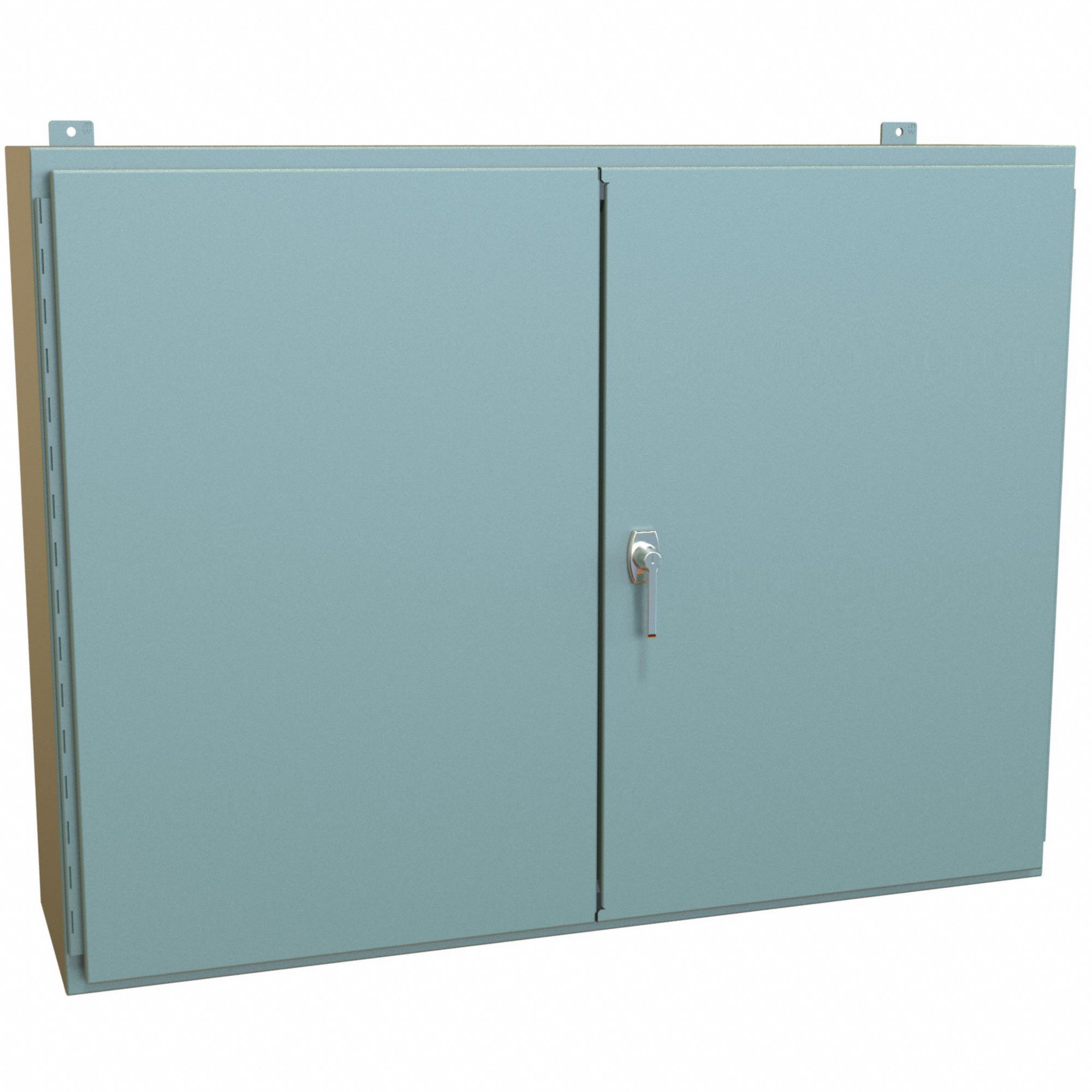 Electrical Enclosure: Steel, 36 in x 48 in x 12 in, NEMA 12, w/Panel, Solid Cover, Hinged